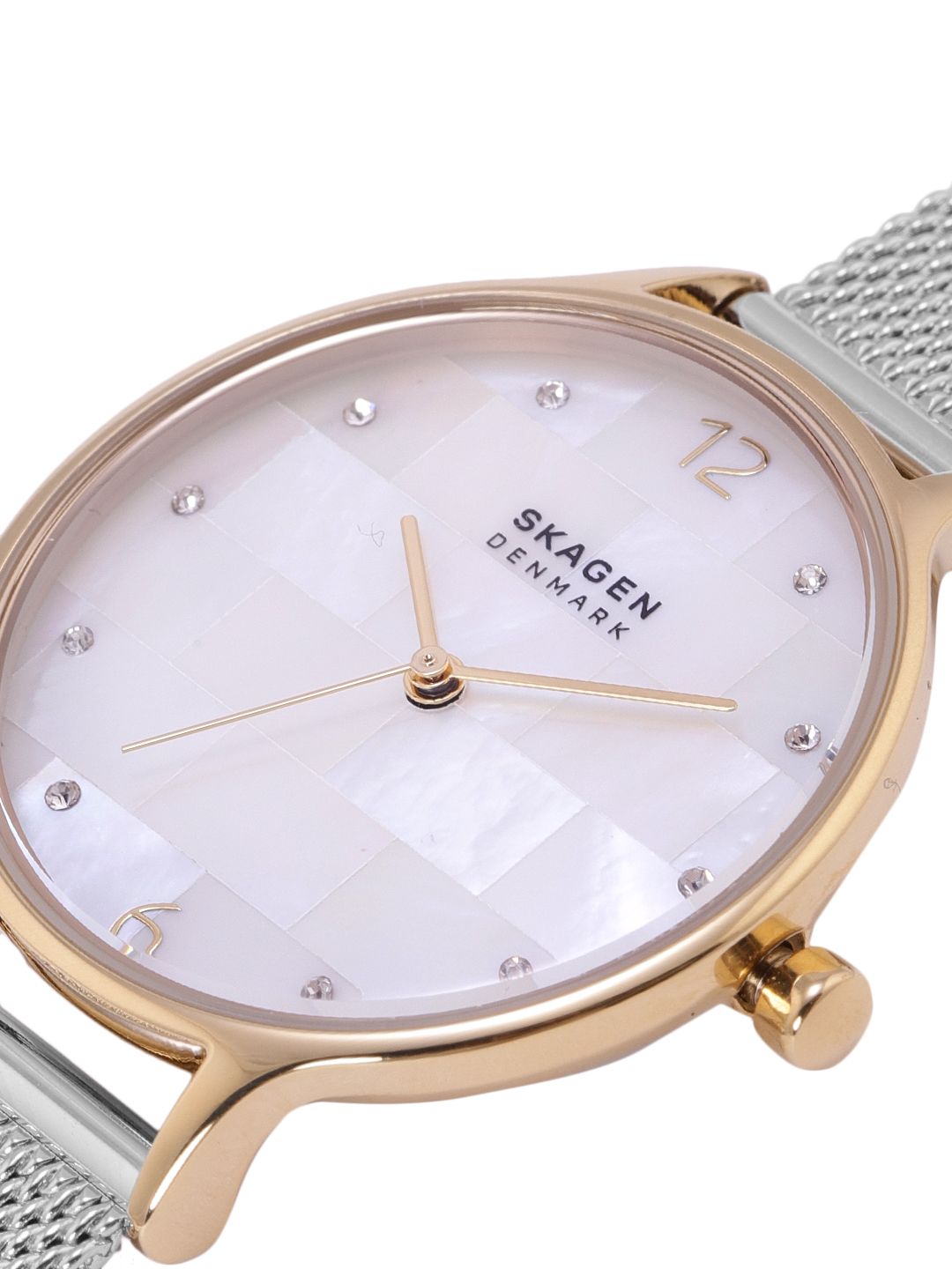 Skagen Mother of Pearl Dial Watch with White Strap Skagen Anita White Mother of Pearl Dial Women main image 4