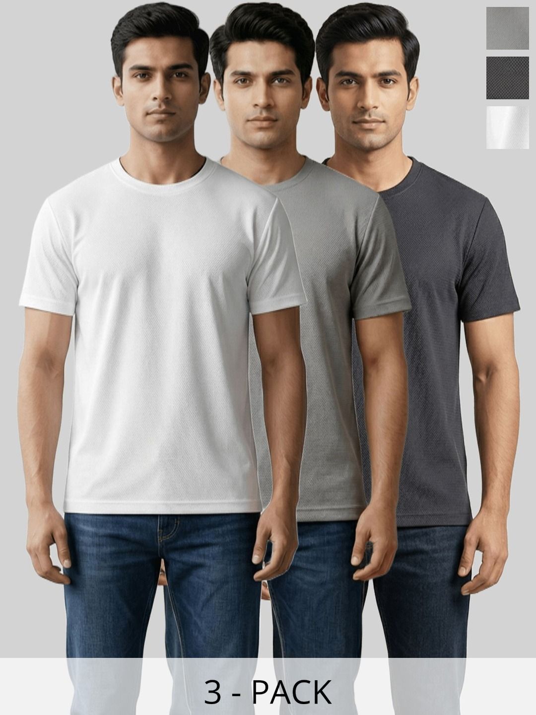 Dollar Men Solid Round Neck Polyester Tshirts