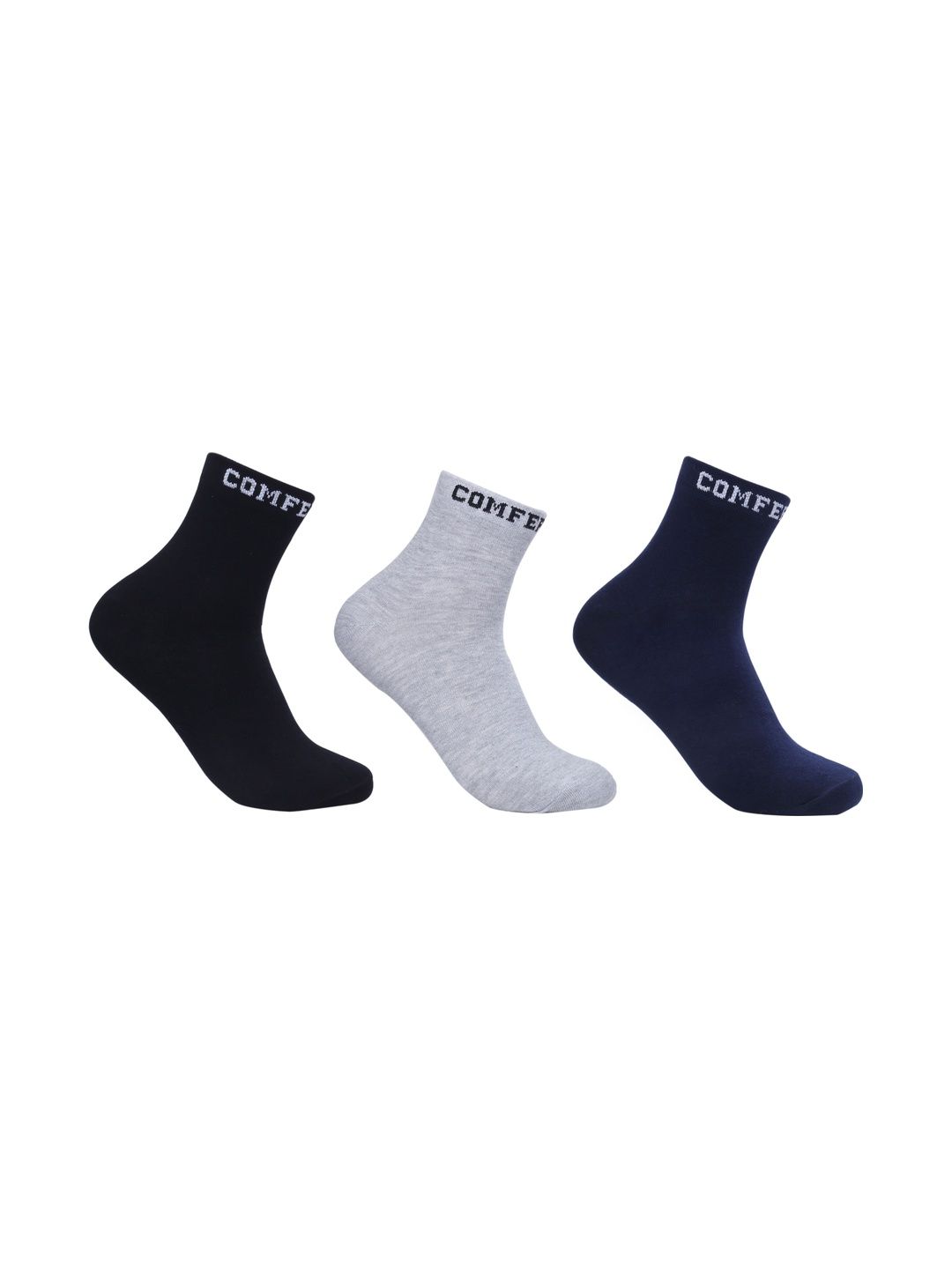 COMFERTO Men Pack of 3 Cotton Socks