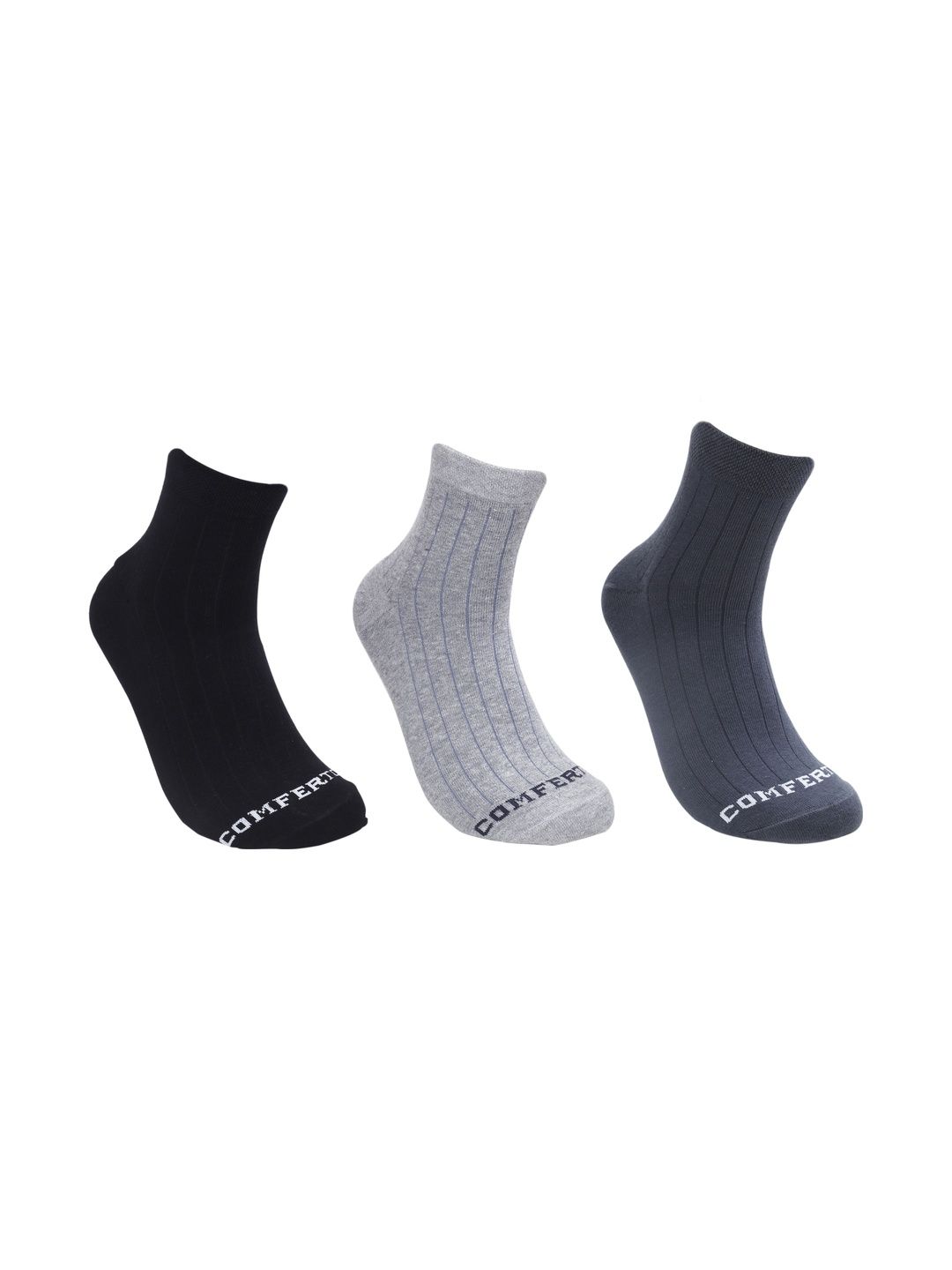 COMFERTO Men Pack of 3 Cotton Socks