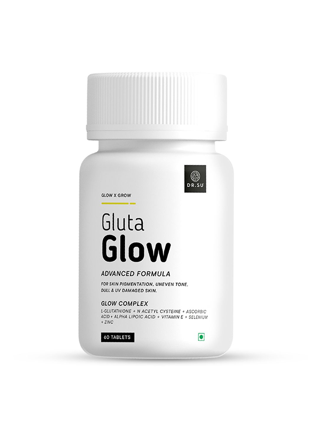 Dr. Su 500 mg L-Glutathione Tablets for Radiant Skin Glow - 60 Tablets