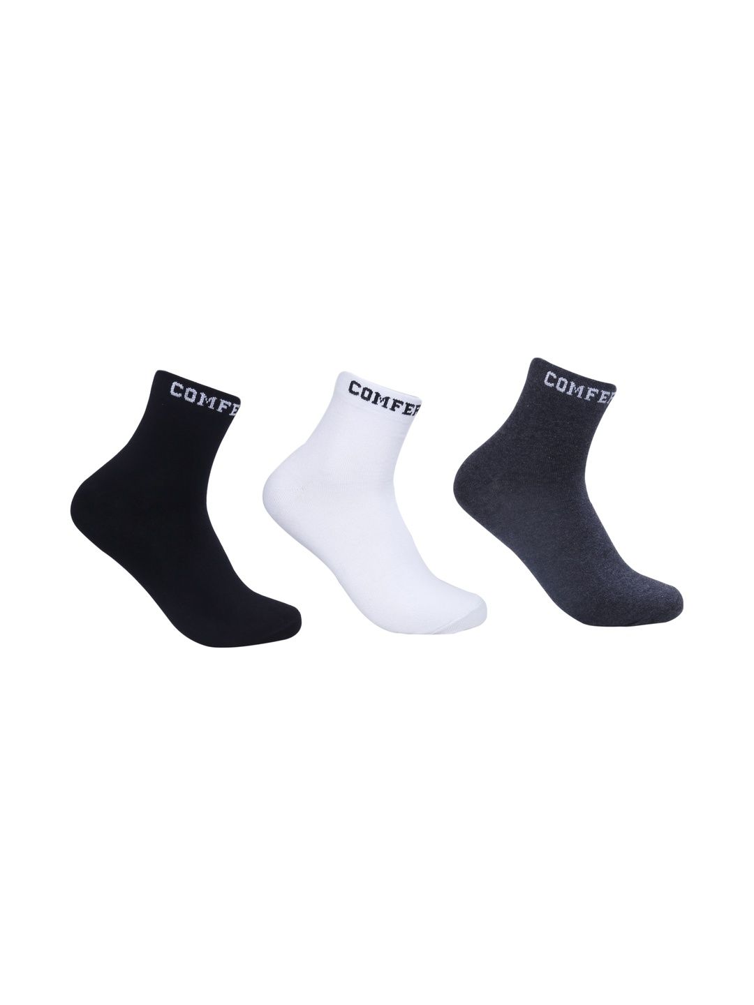 COMFERTO Men Pack of 3 Cotton Socks