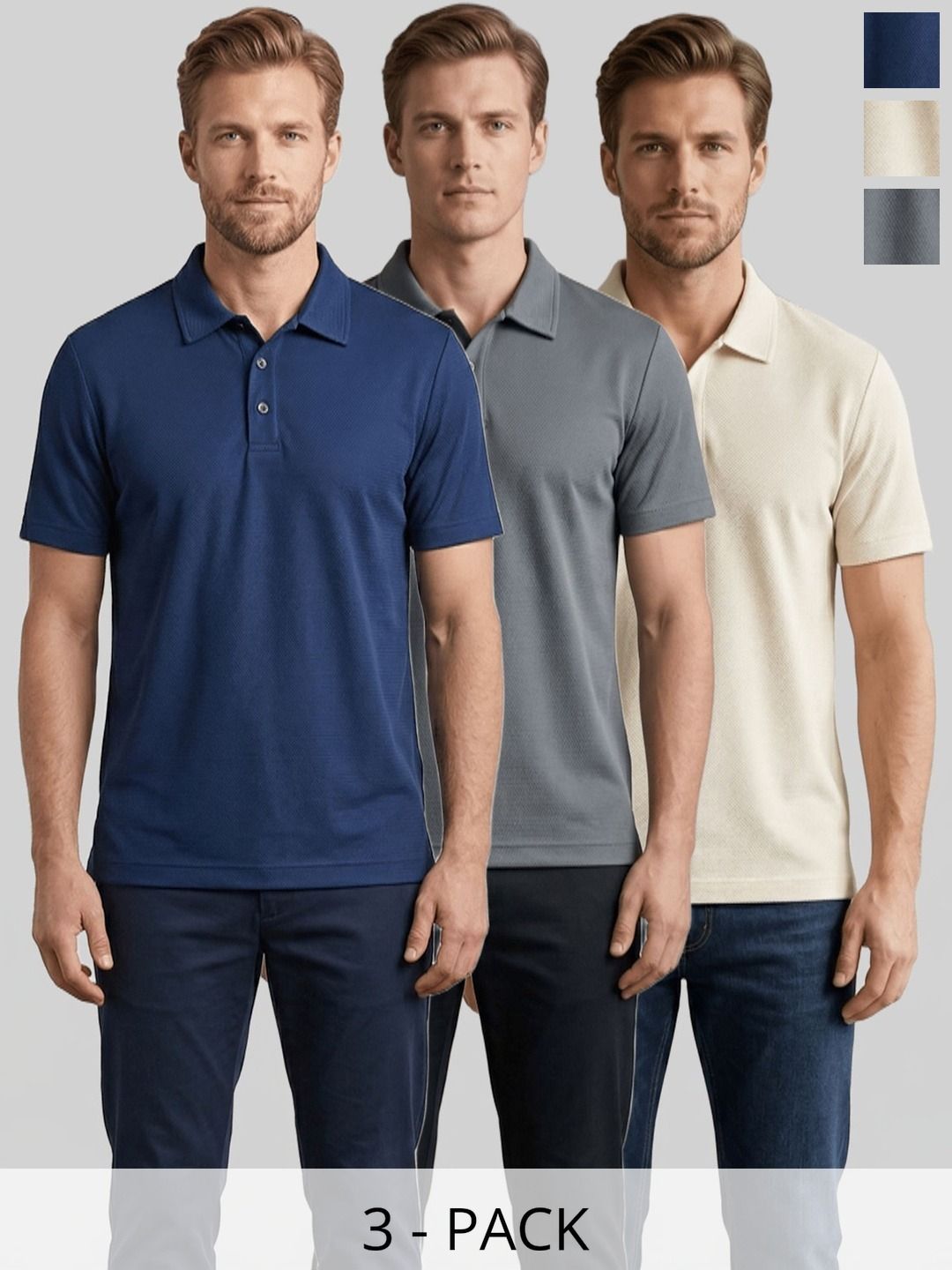Dollar Men Solid Polo Neck Polyester Tshirts