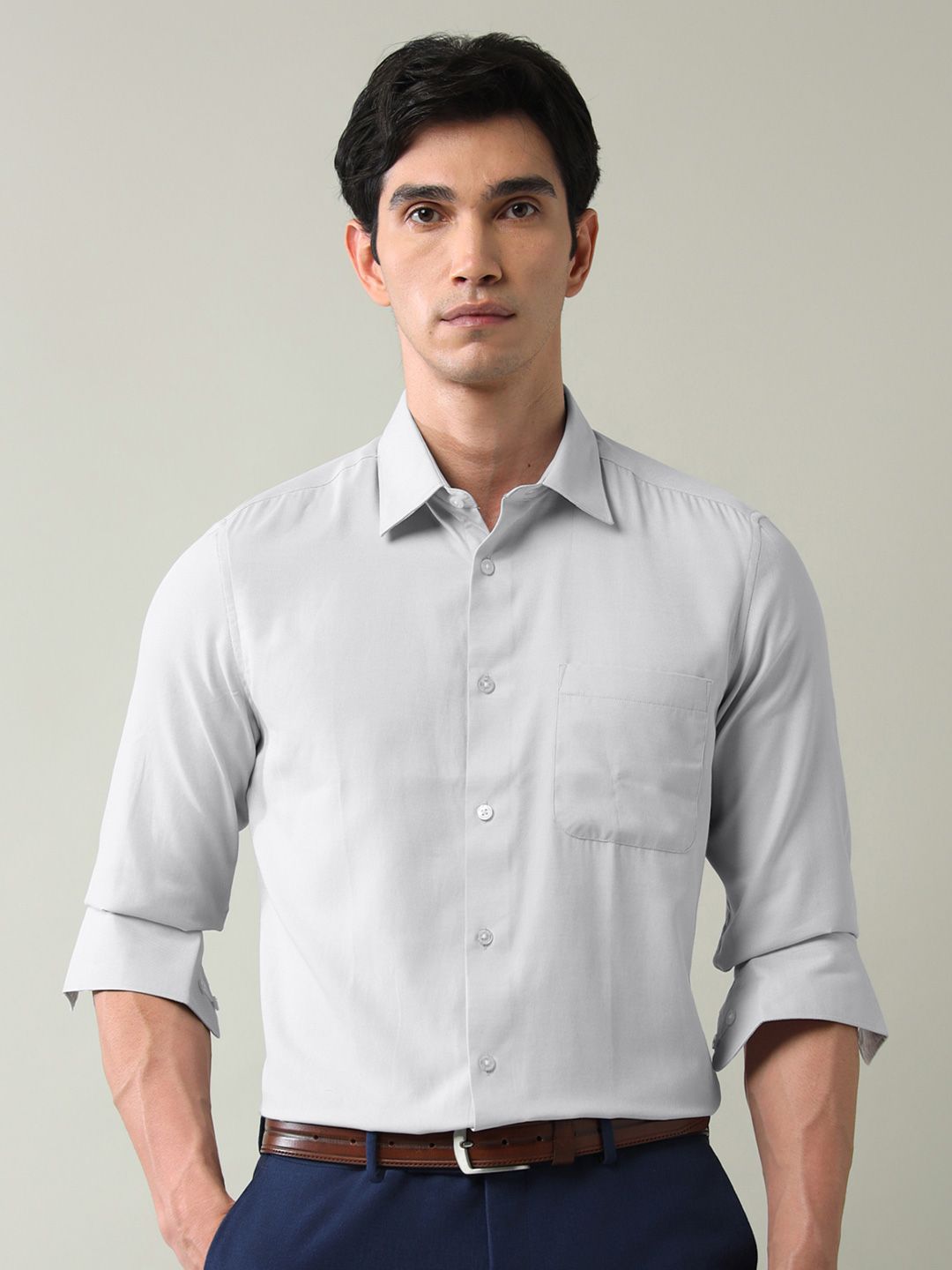 AD By Arvind Regular Fit Dobby Formal Shirt