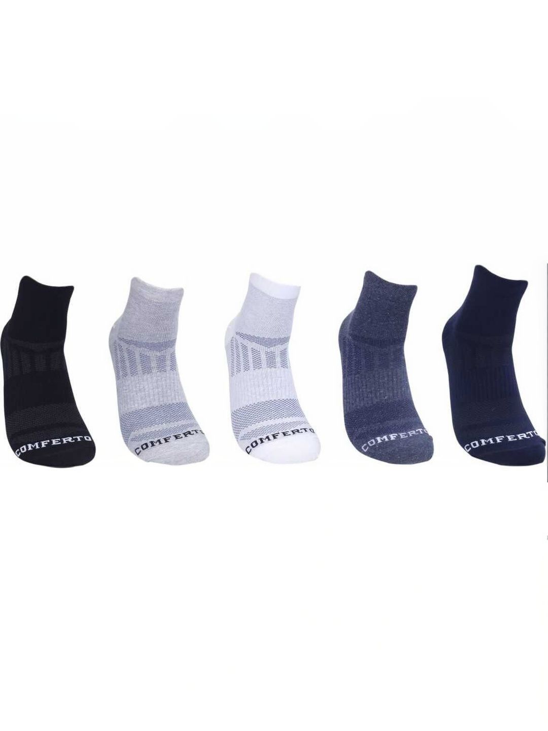 COMFERTO Men Pack of 5 Cotton Socks