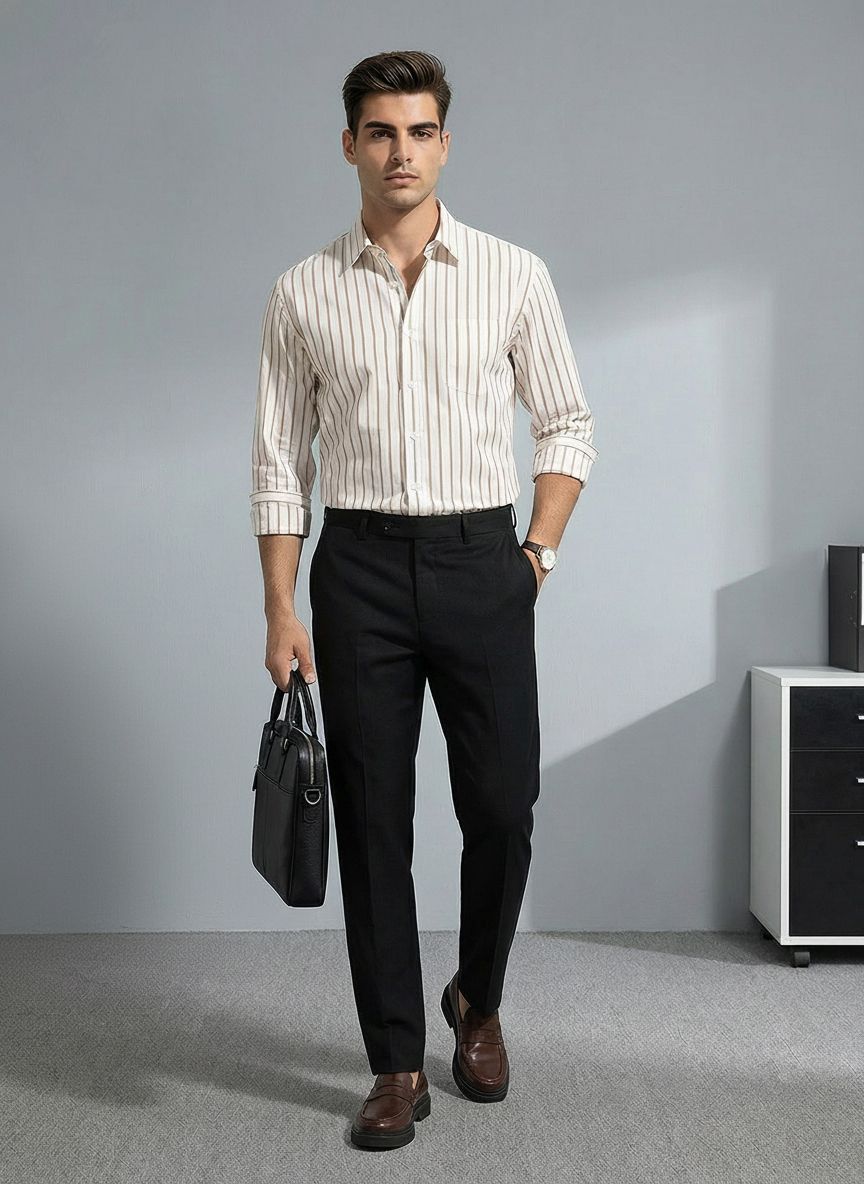 INVICTUS Men Slim Fit Formal Trousers