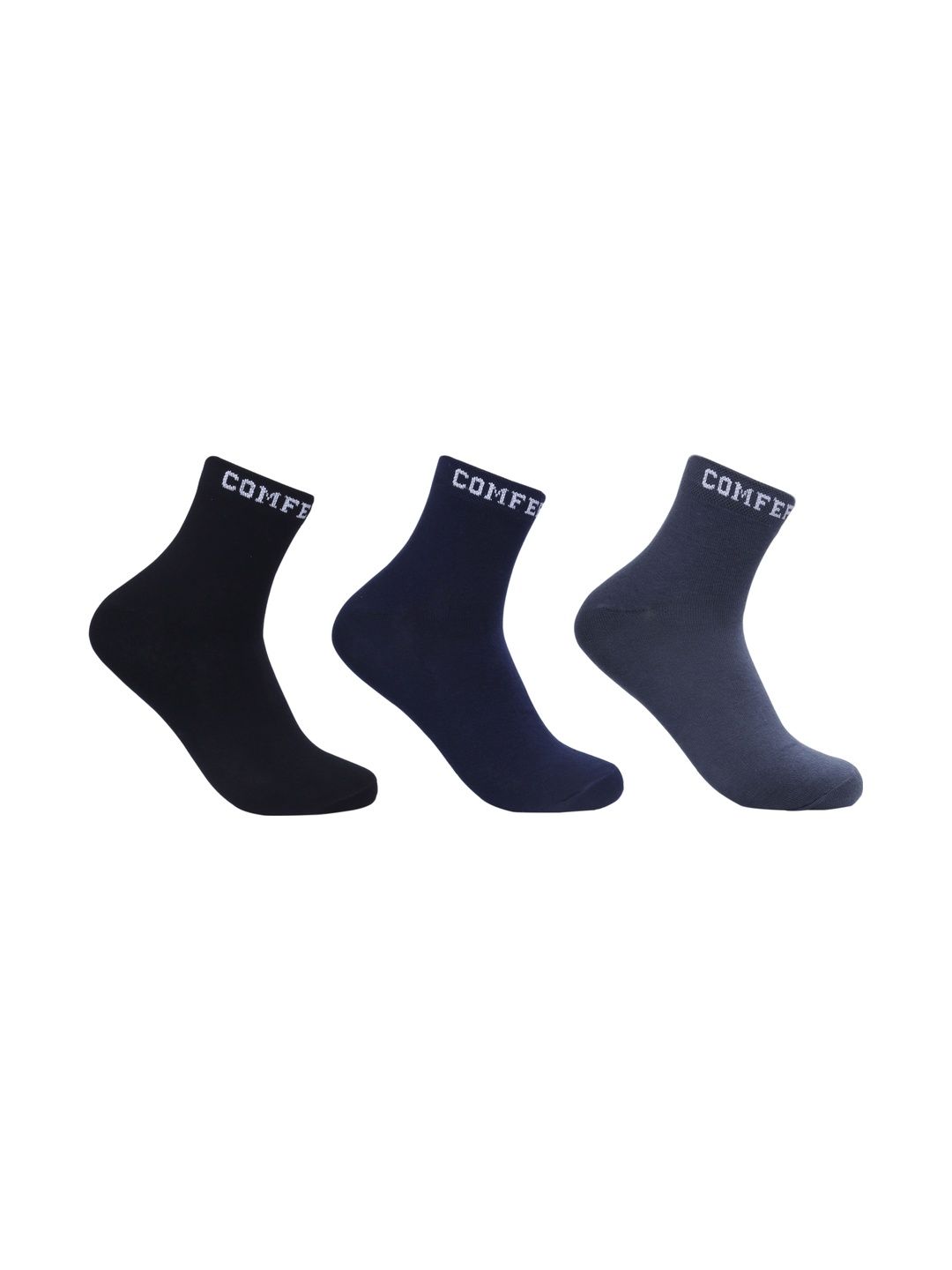 COMFERTO Men Pack of 3 Cotton Socks