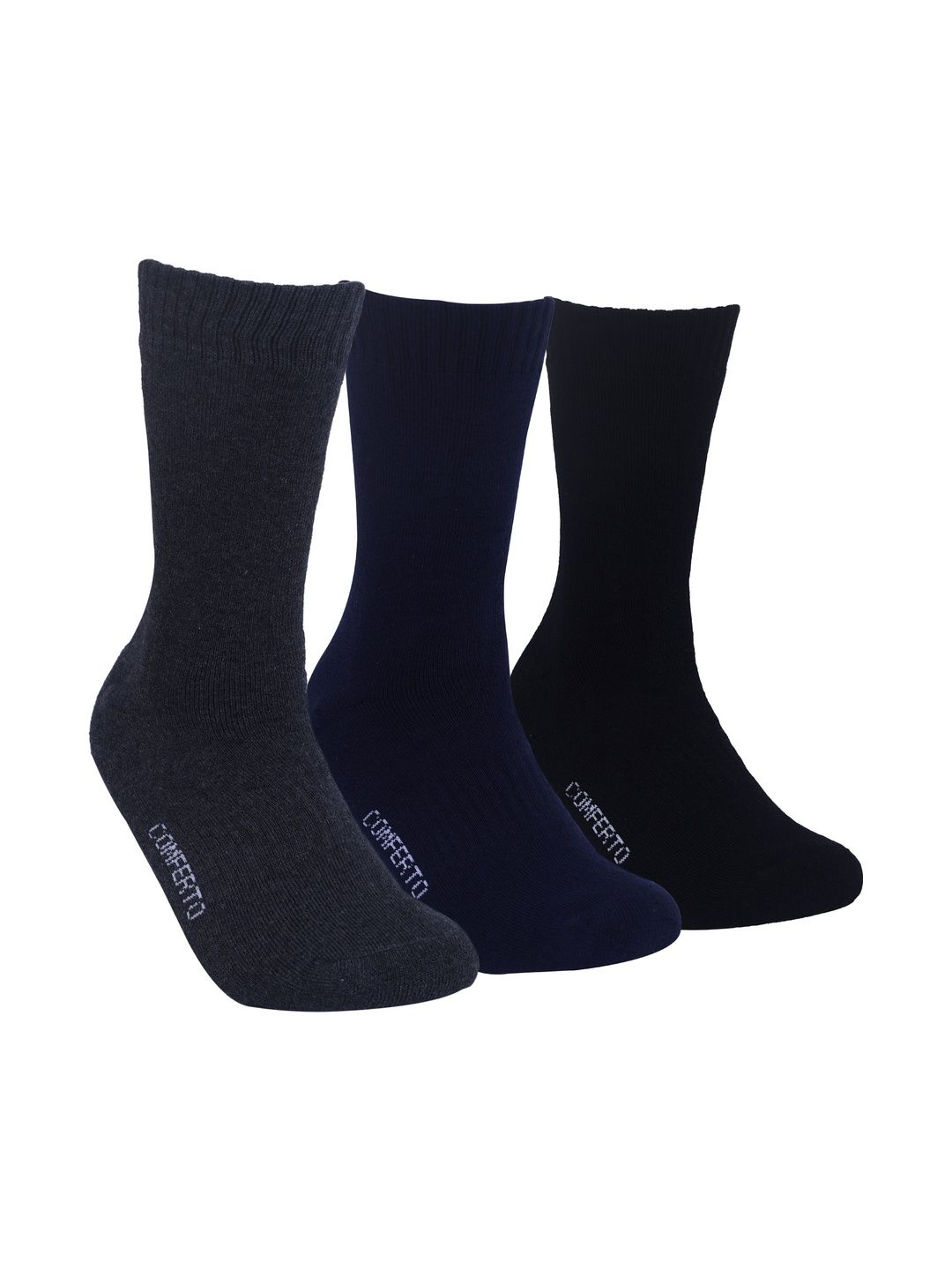 COMFERTO Men Pack of 3 Cotton Socks