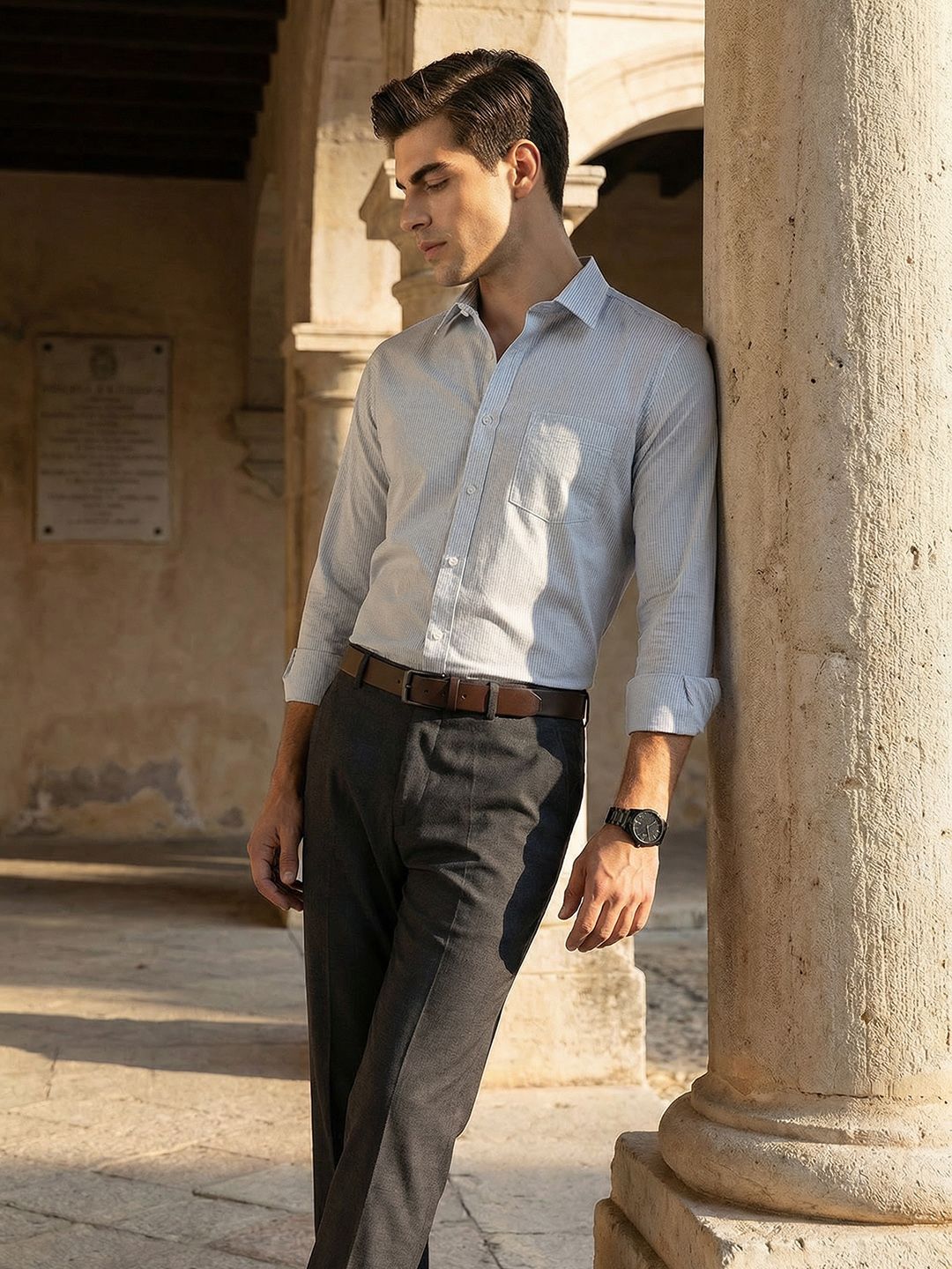 INVICTUS Self Design Formal Shirt