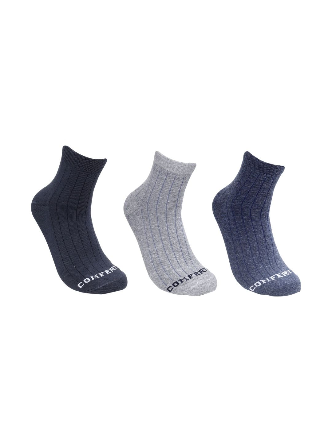 COMFERTO Men Pack of 3 Cotton Socks