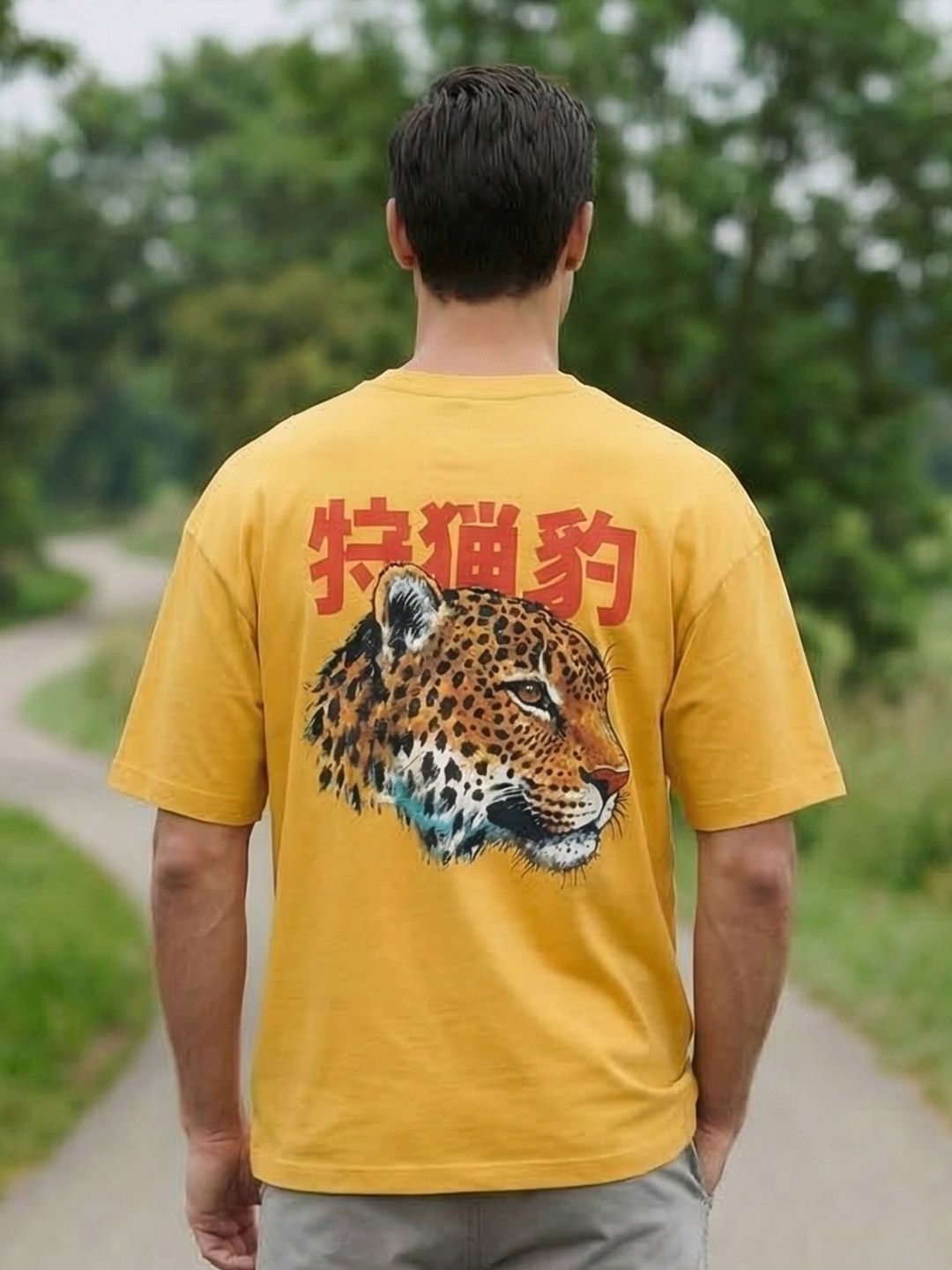 NOBERO Men Printed Drop-Shoulder Sleeves T-shirt