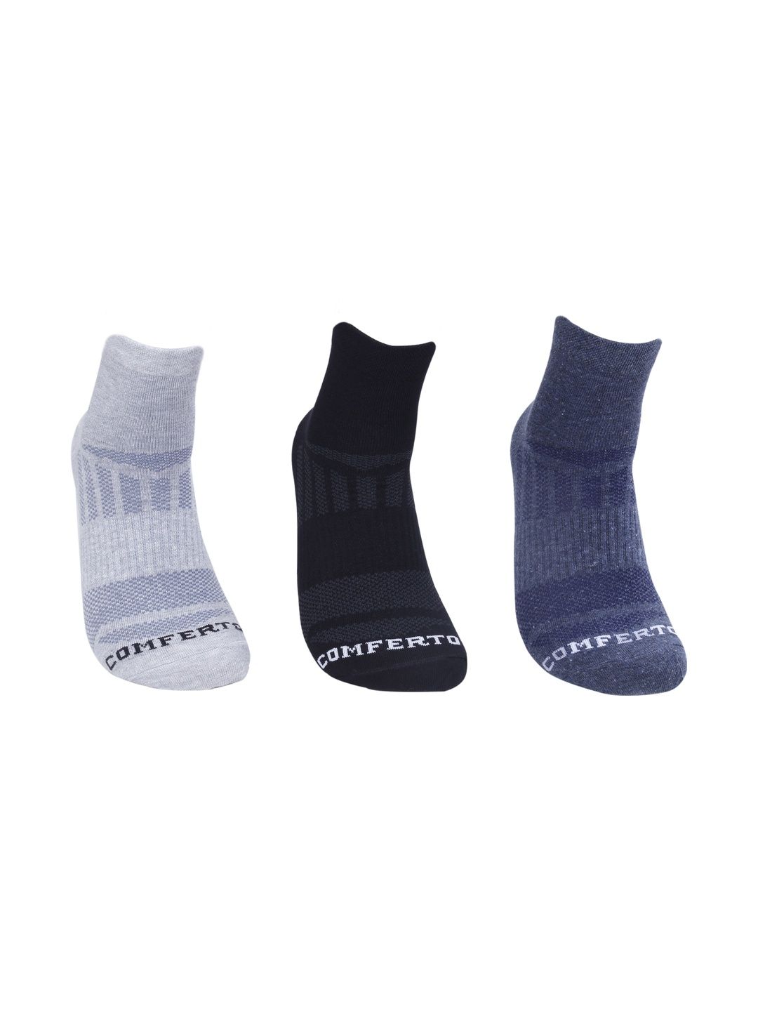 COMFERTO Men Pack of 3 Cotton Socks