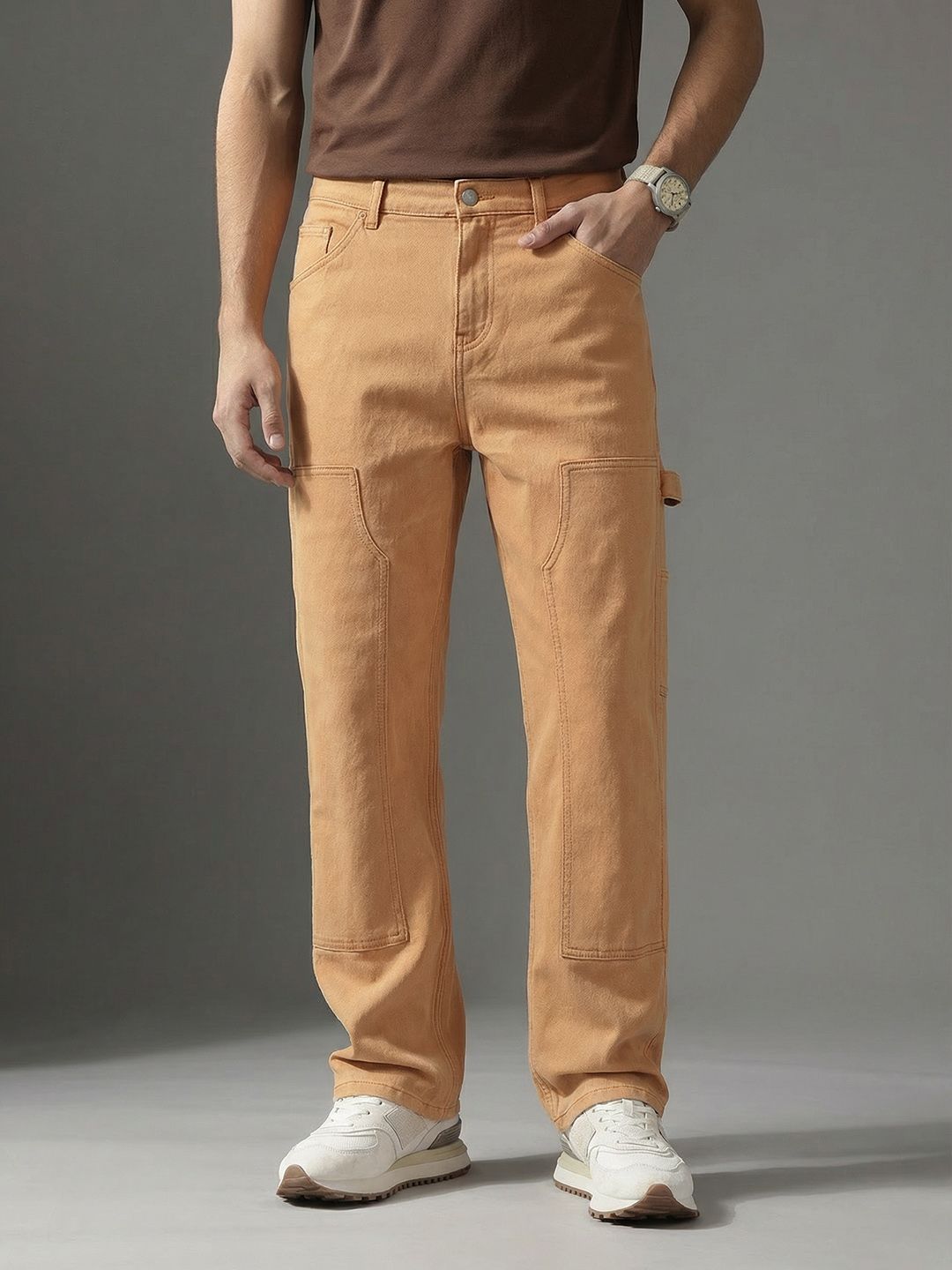 FCUK Men Baggy Cargo Styles Stretchable Jeans