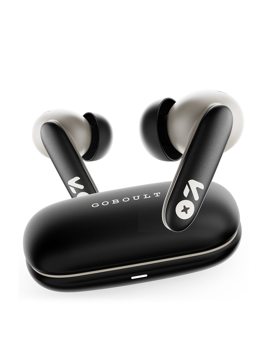 GOBOULT Y1 v2.0 with 60H Battery, Ultra Sleek, 4 Mic ENC, BT 6.0v (Black Onyx)