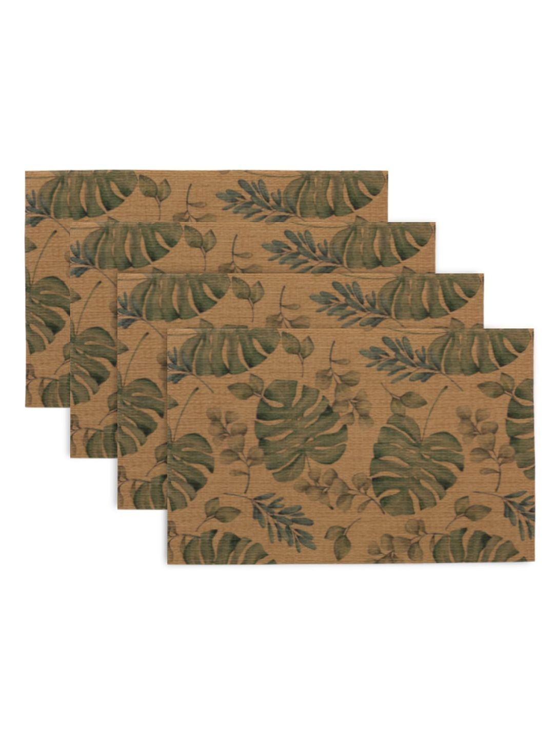 HOKIPO Monstera Leaves 'Botanical Tropic' PVC Placemats Set of 4