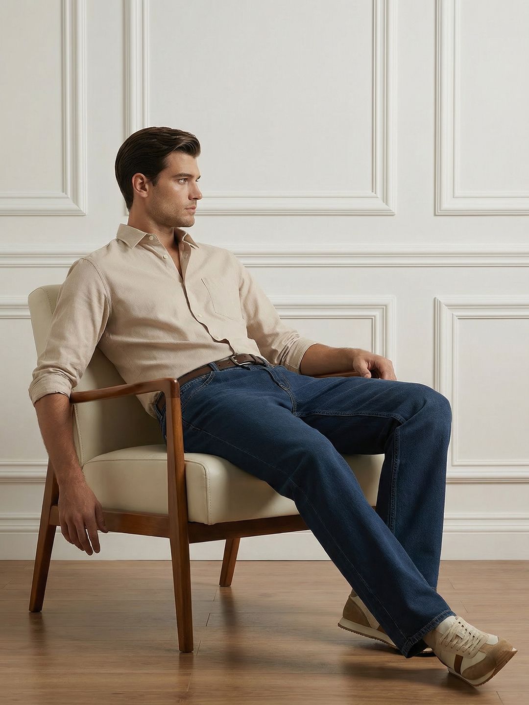 THE SHIRT CODE Slim Fit Casual Shirt