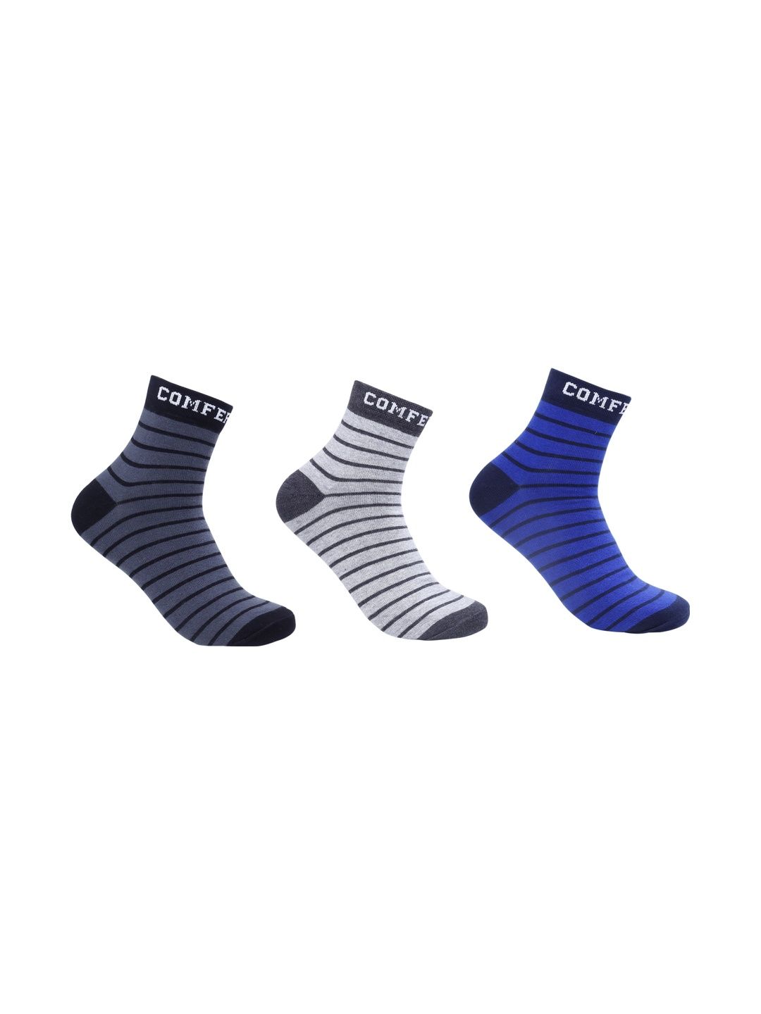 COMFERTO Men Pack of 3 Cotton Socks