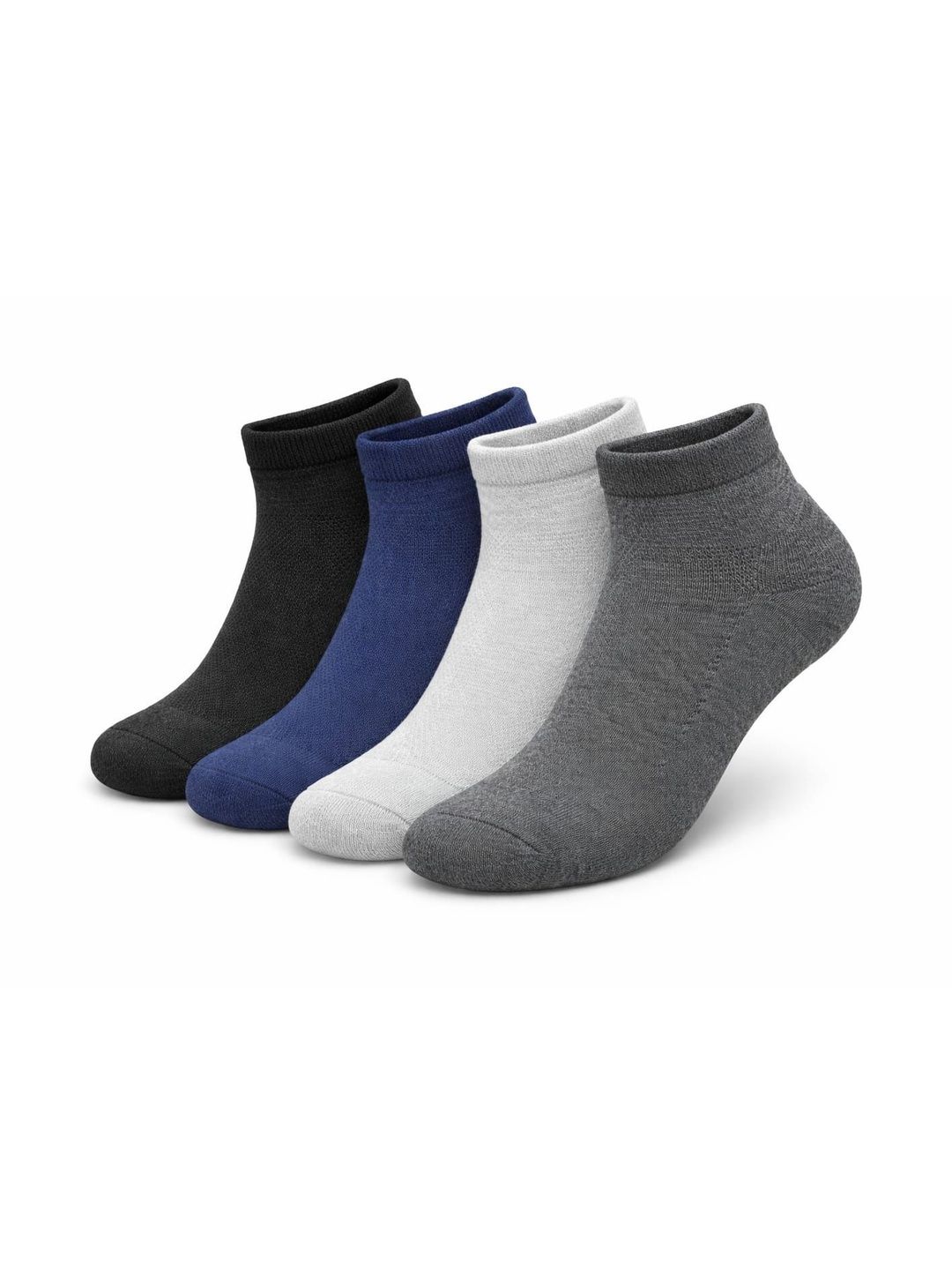 Sloxie Men Pack of 4 Cotton Assorted Ankle Length Socks
