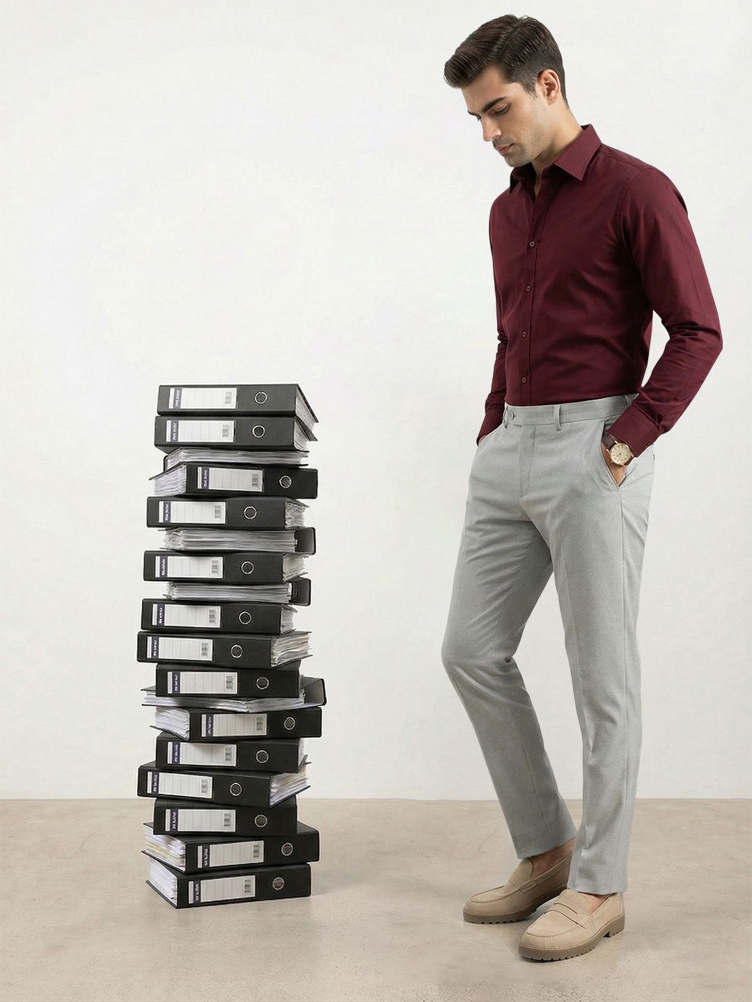 INVICTUS Men Slim Fit Formal Trousers