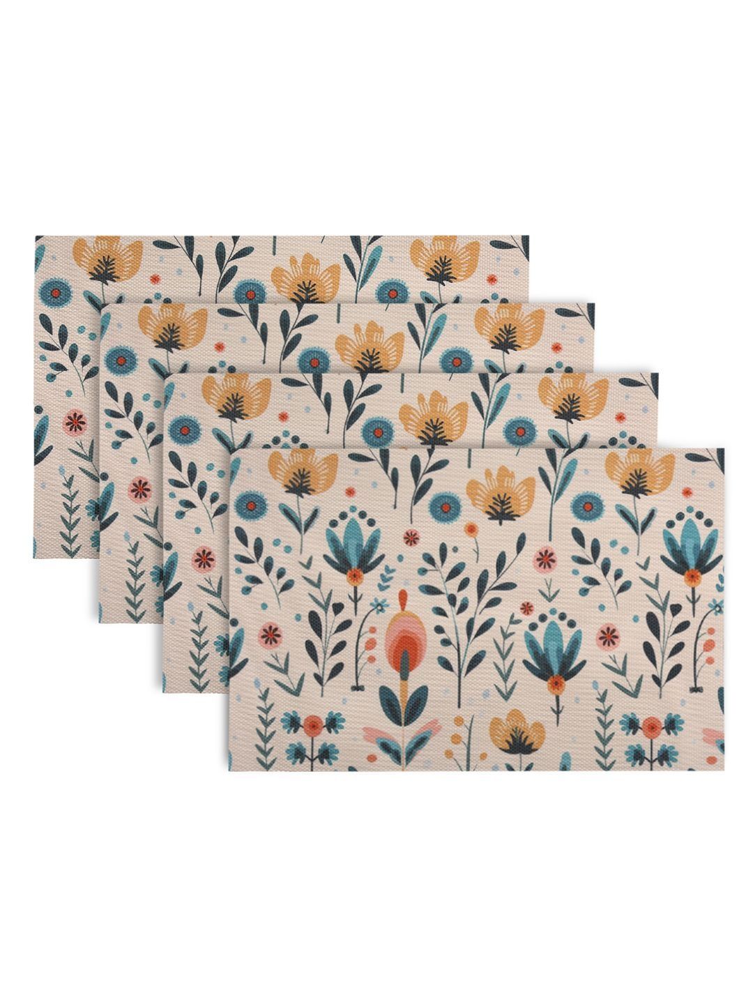 HOKIPO Magnolia Champaca 'Artistic Flora' PVC Placemats Set of 4