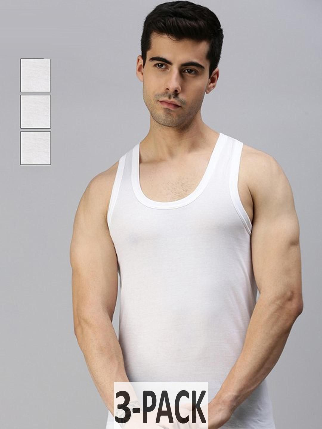 CAVENDERS Pack of 3 Cotton Innerwear Vests