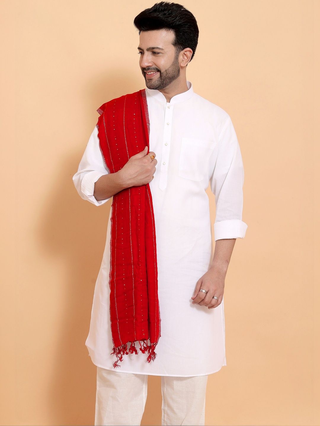 EBADAT Mens Viscose Rayon Scarf with Sequin Work