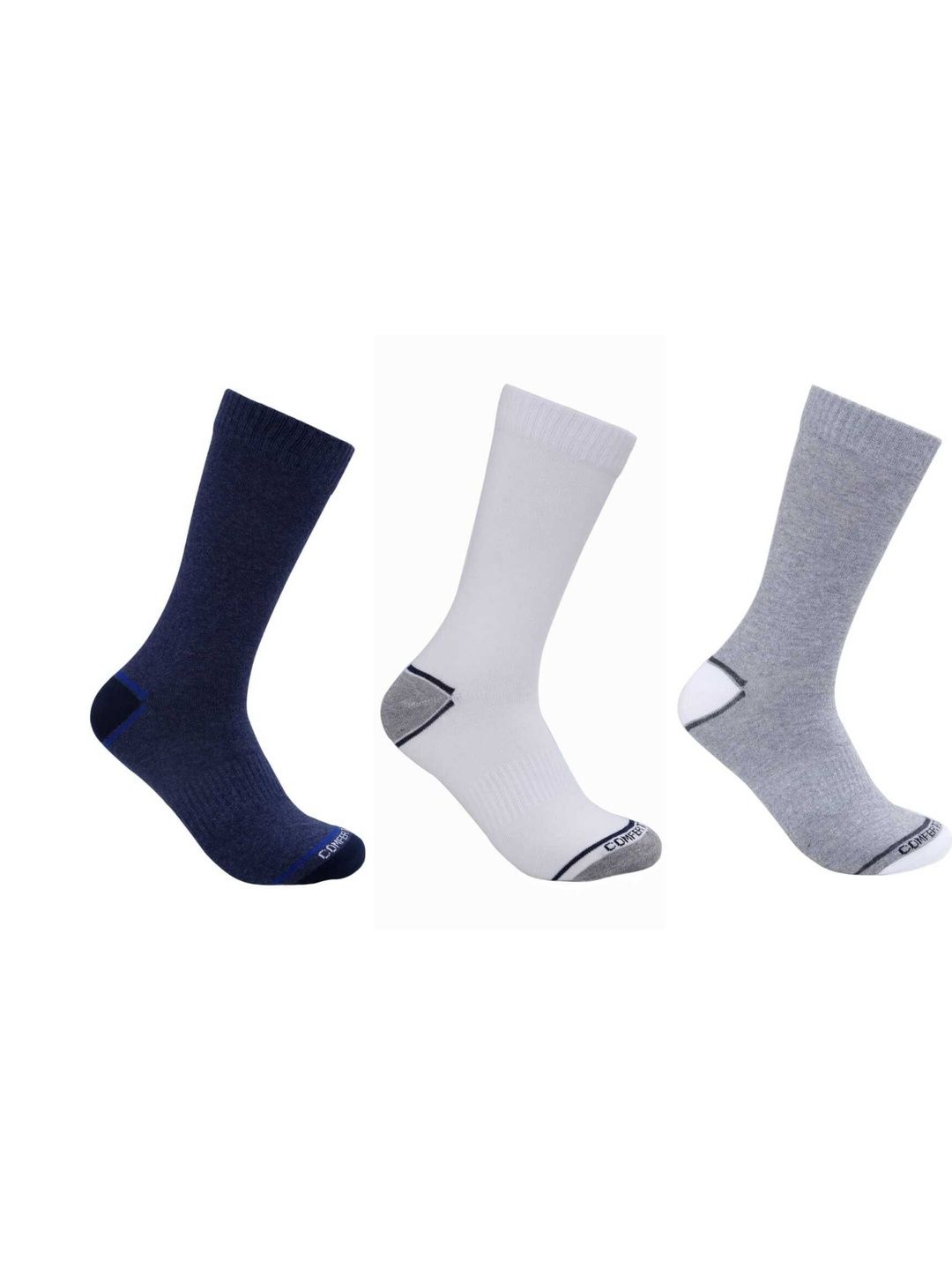 COMFERTO Men Pack of 3 Cotton Socks