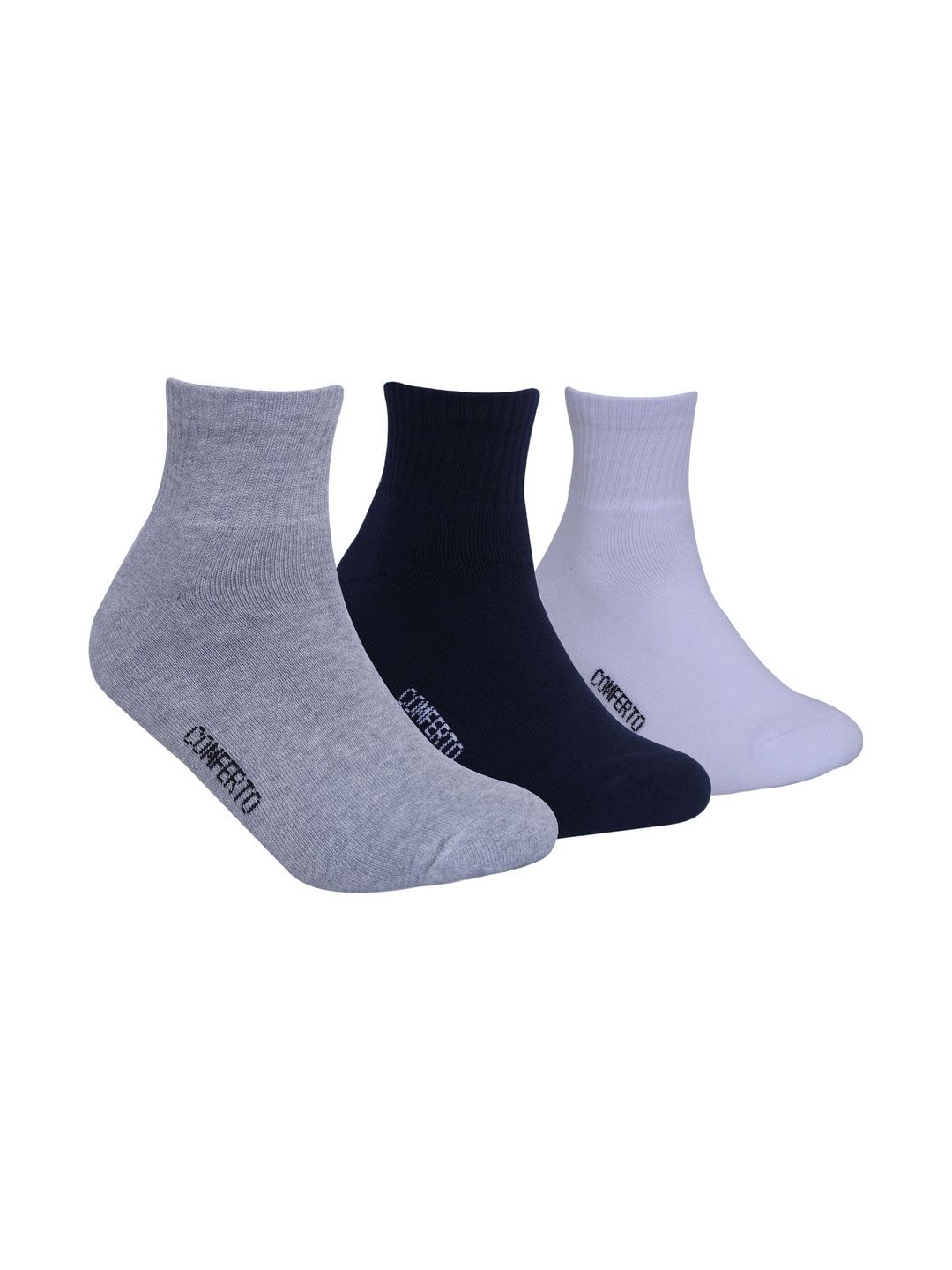 COMFERTO Men Pack of 3 Cotton Socks