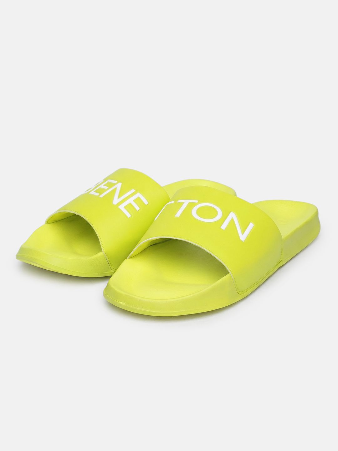 United Colors of Benetton United Colors of Benetton Men Typography Printed Sliders