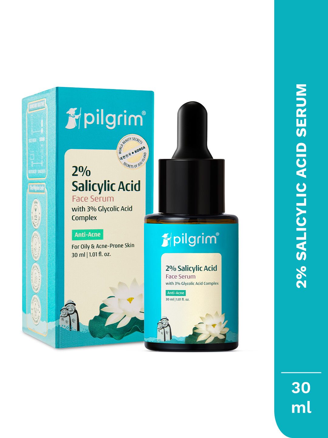 Anti Acne Serum - 30 ml Pilgrim Salicylic Acid 1% + Glycolic Acid 3% Anti Acne Serum - 30 ml