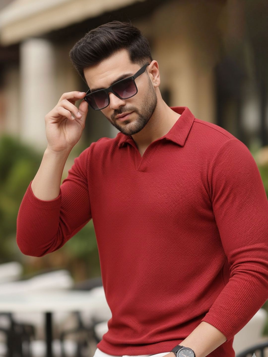 Metronaut Men Polo Collar T-shirt