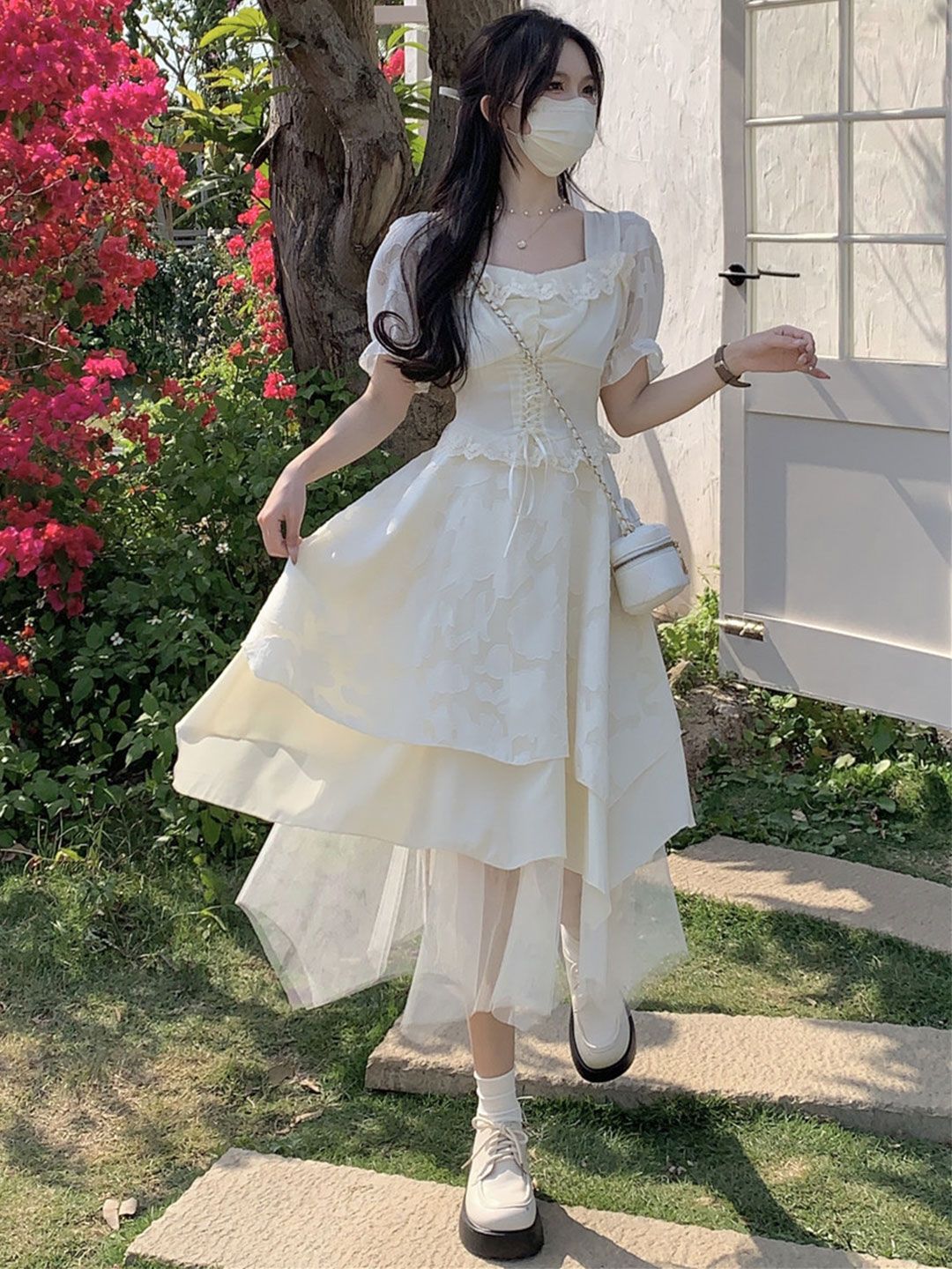 knee length dresses for ladies Dominique Midi Fit & Flare Dress Fit and Flare main image 0