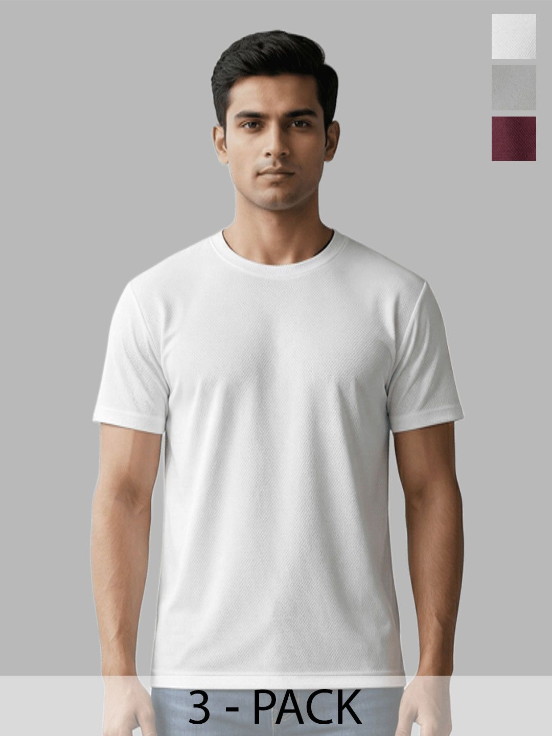 Dollar Men Solid Round Neck Polyester Tshirts