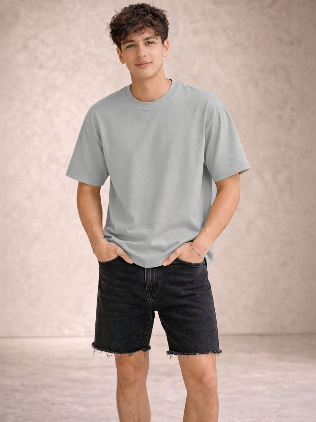 Mast & Harbour Men Drop-Shoulder Sleeves T-shirt