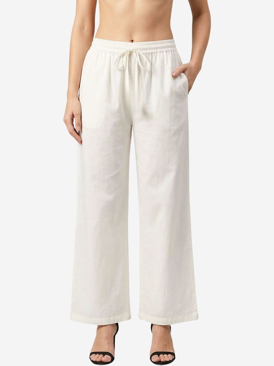 Bonjour Women Flared Knitted Palazzos
