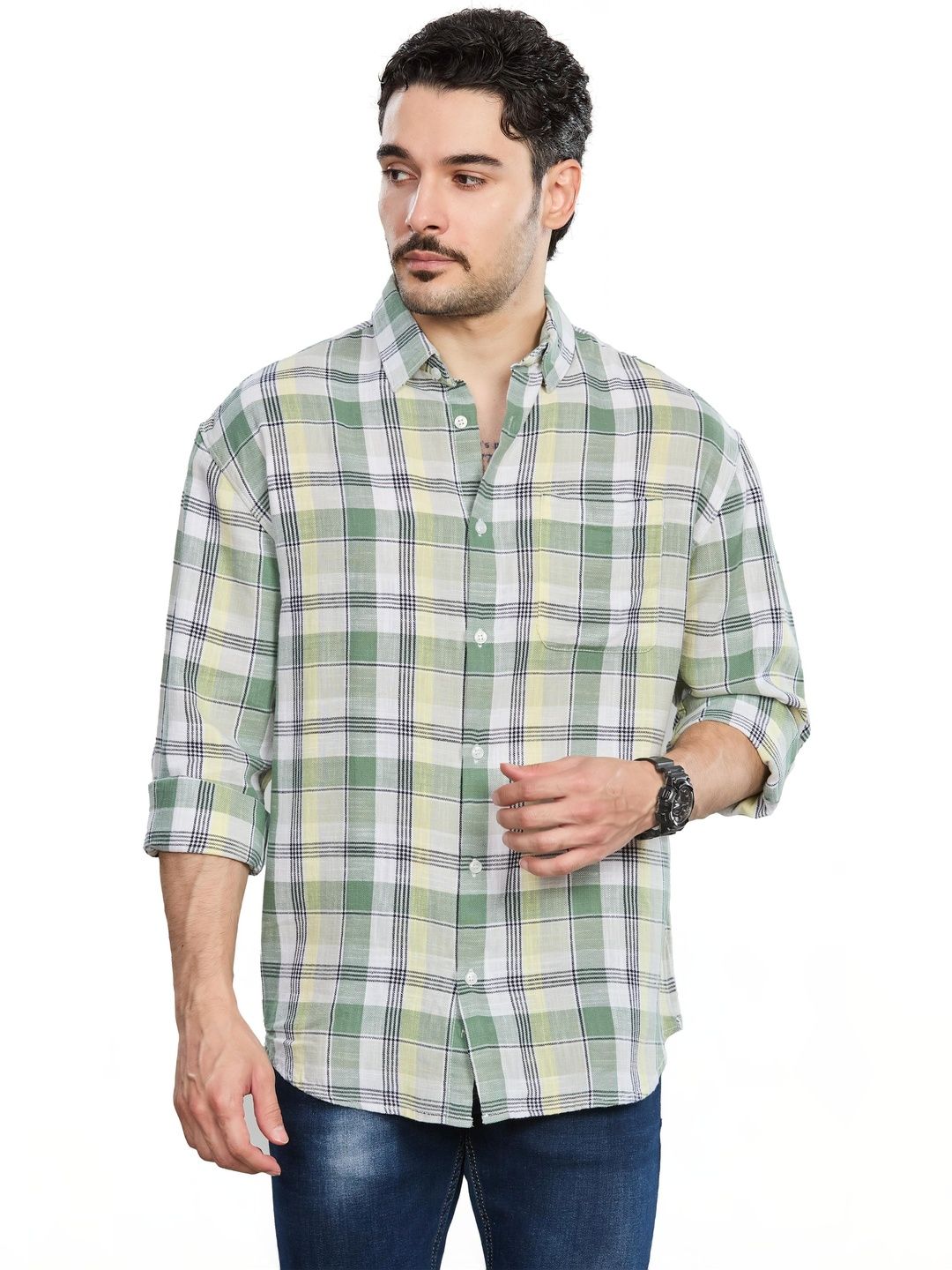 Mast & Harbour Men Checked Casual Shirt