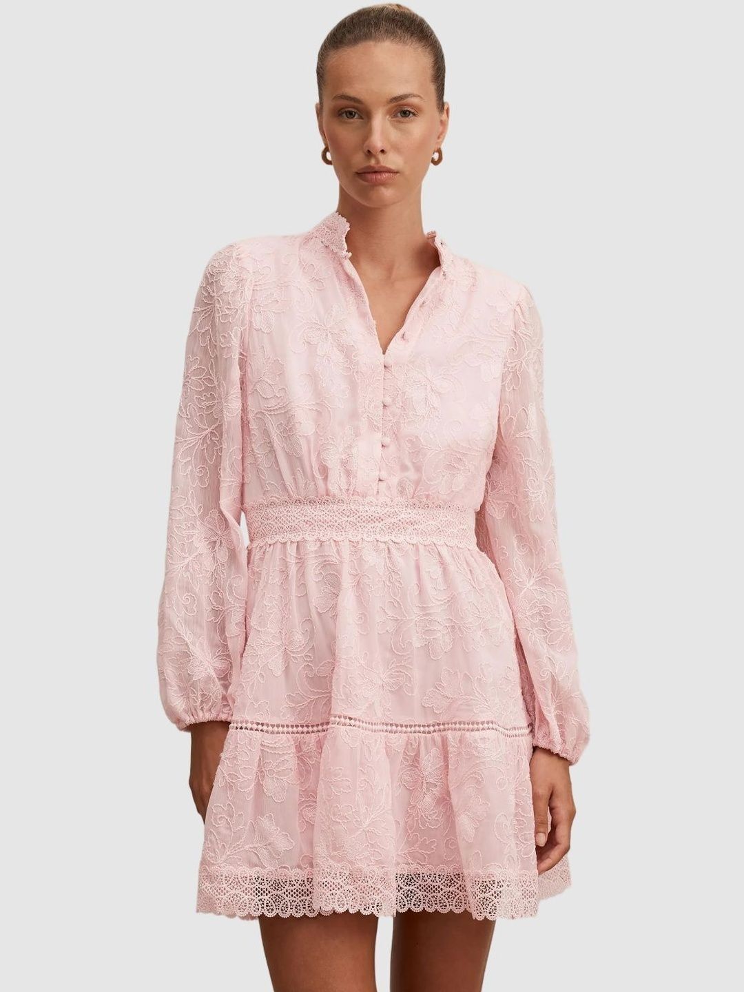 pink forever new dress Ever New belted textured maxi dress in pink