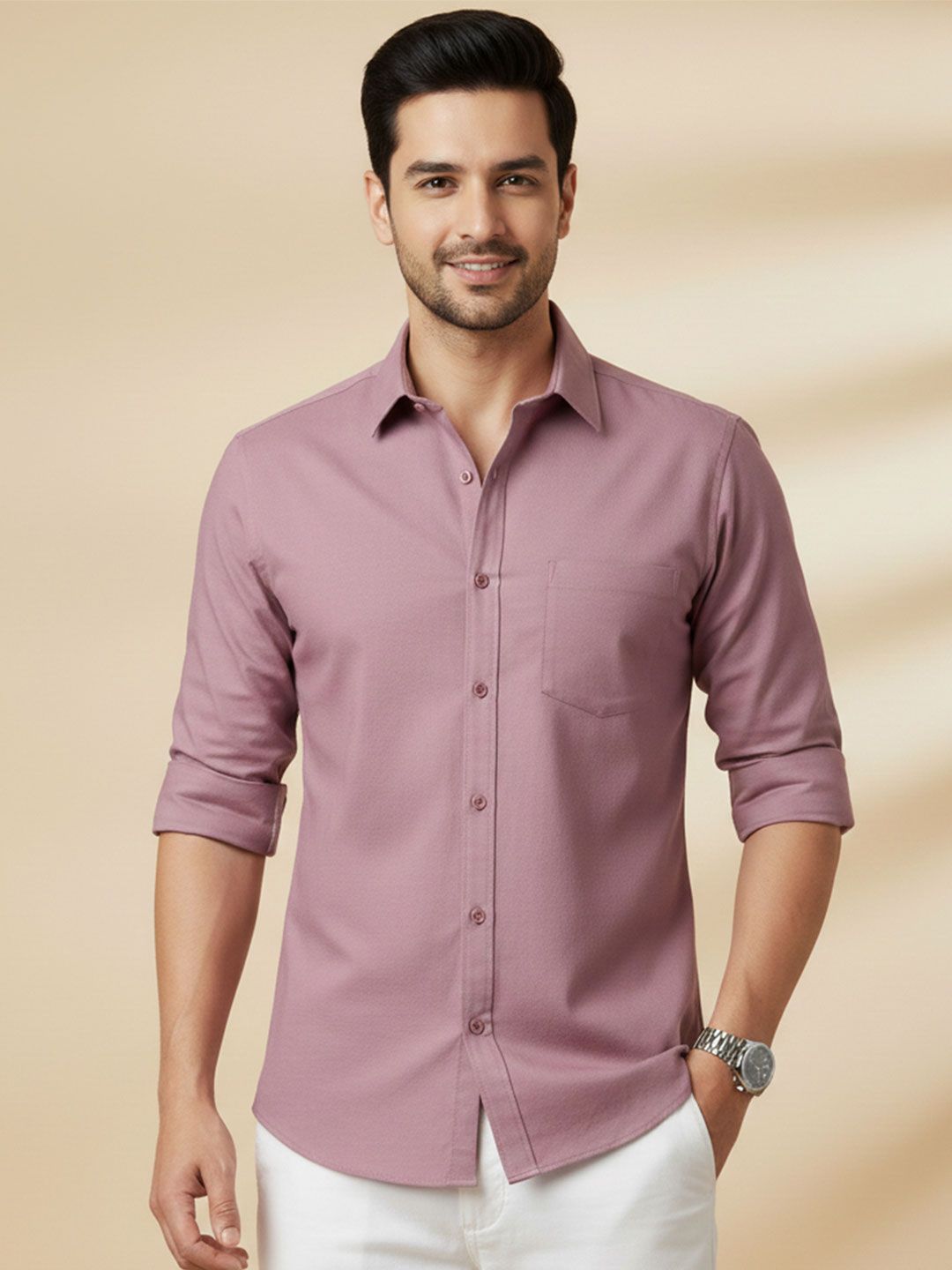 WEBRIC Men Standard Slim Fit Casual Shirt