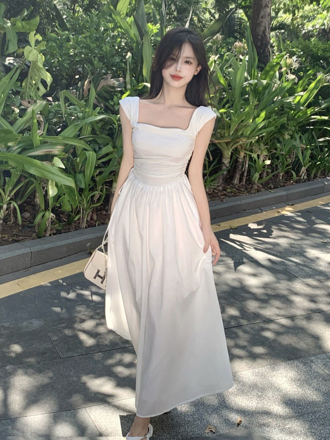 white christmas dresses Happy Clothing Red Rose One-Shoulder Maxi Dress in Red