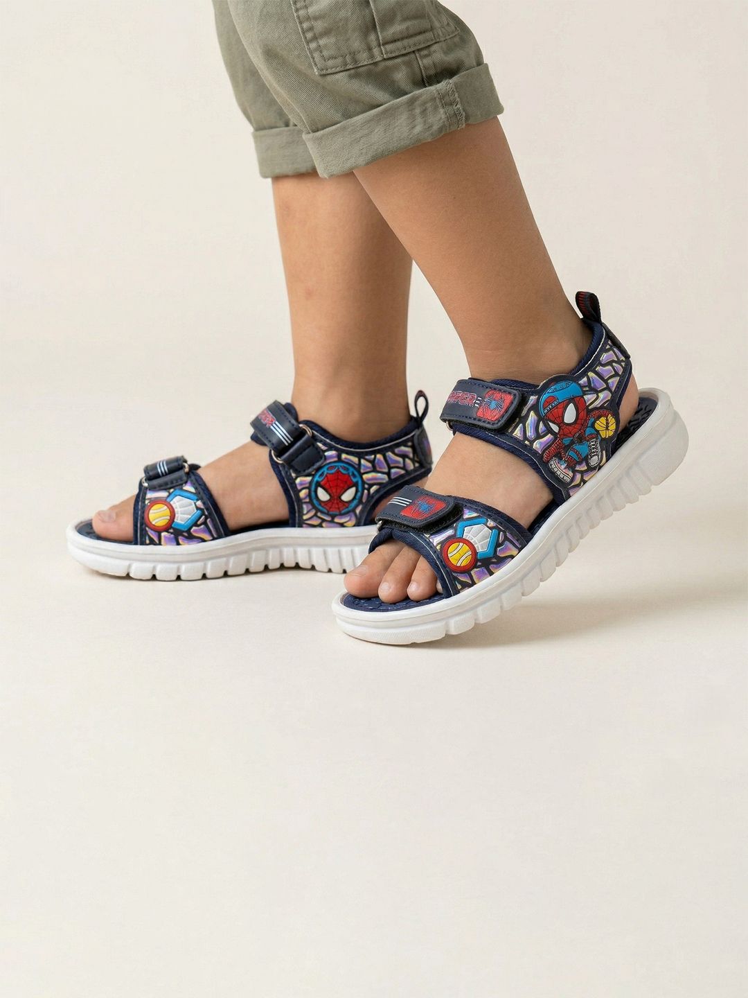 Green Comfort Boys Leather Comfort Sandals