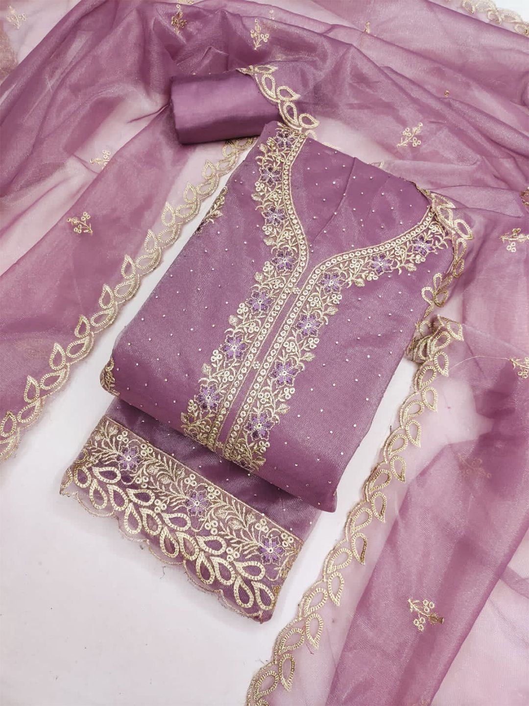 Aditis couture Embroidered Unstitched Dress Material