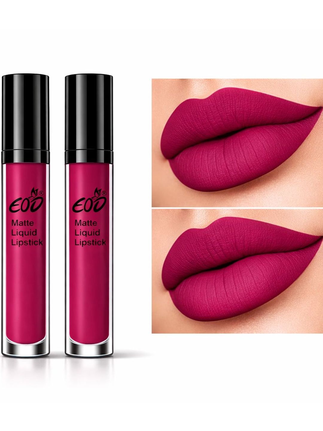EOD Set Of 2 Matte Liquid Lipstick - 3 ml Each - Dark Pink 14