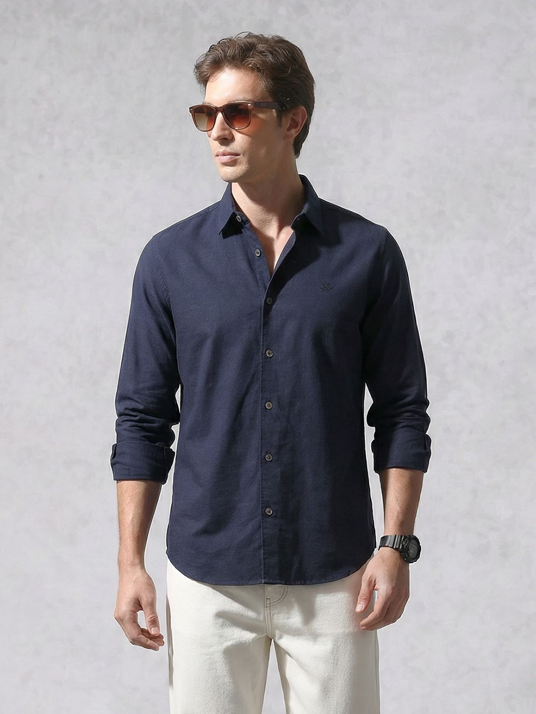 WROGN Slim Fit Pure Cotton Casual Shirt