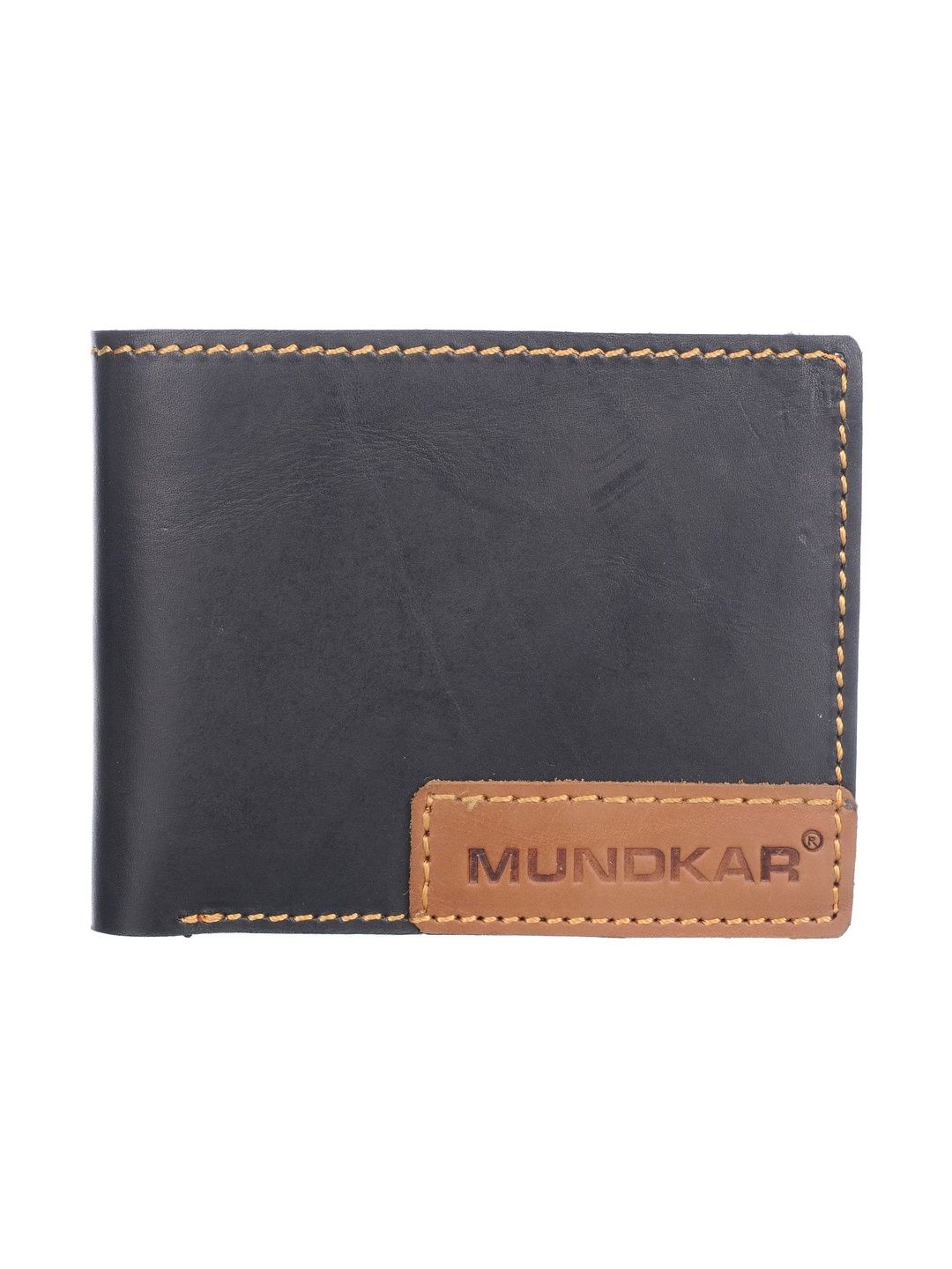 Mundkar Men Leather Two Fold Wallet