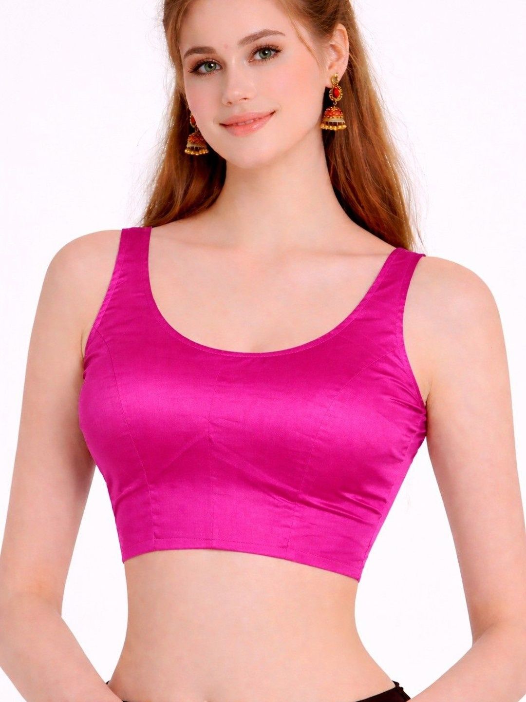 Pramukh Mart Pramukh Mart Solid Saree Blouse