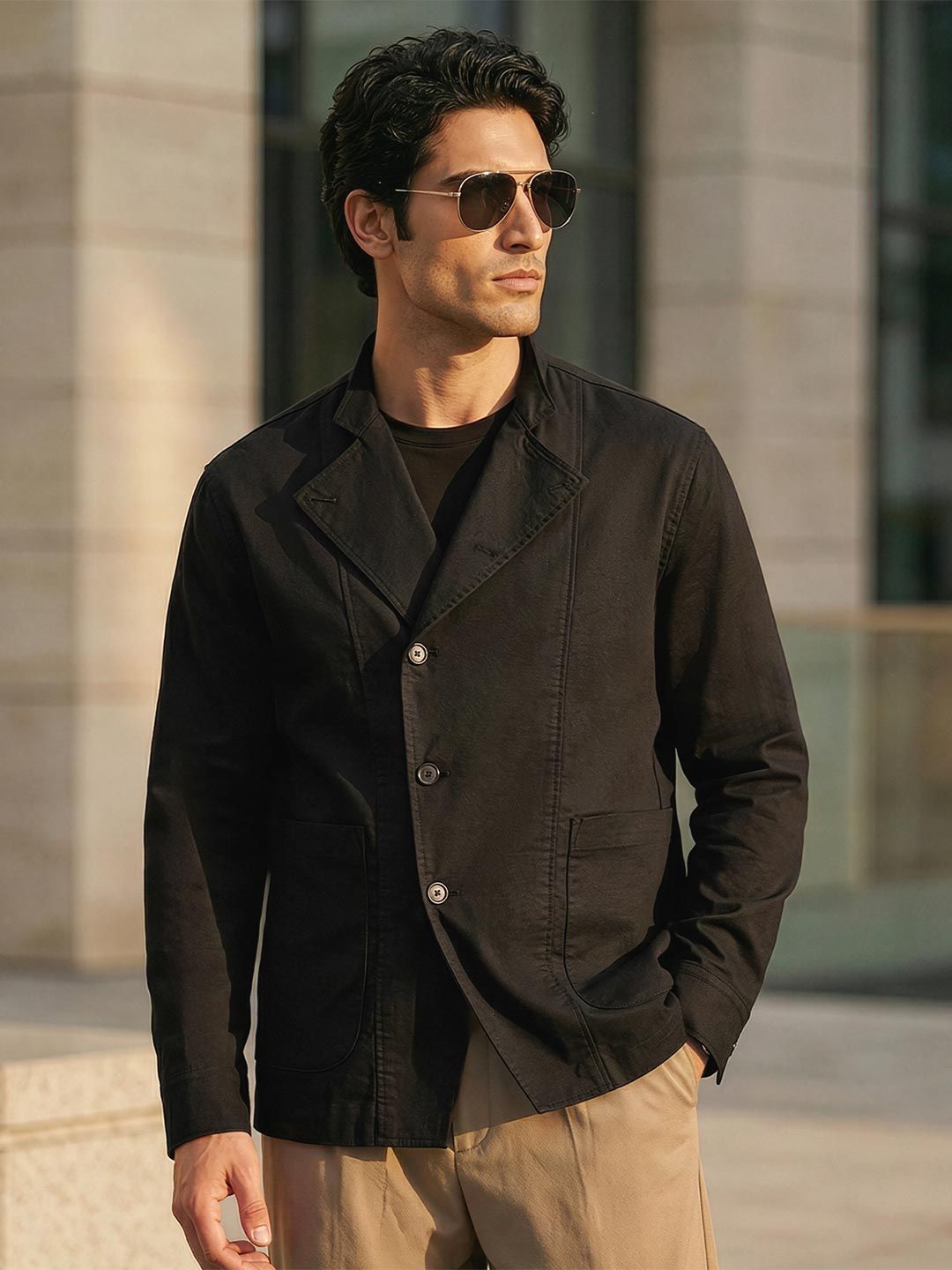 VAHRO Cotton Double Breasted Shacket