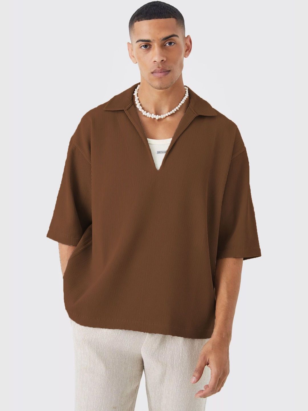 WANQUILA Men Polo Collar T-shirt