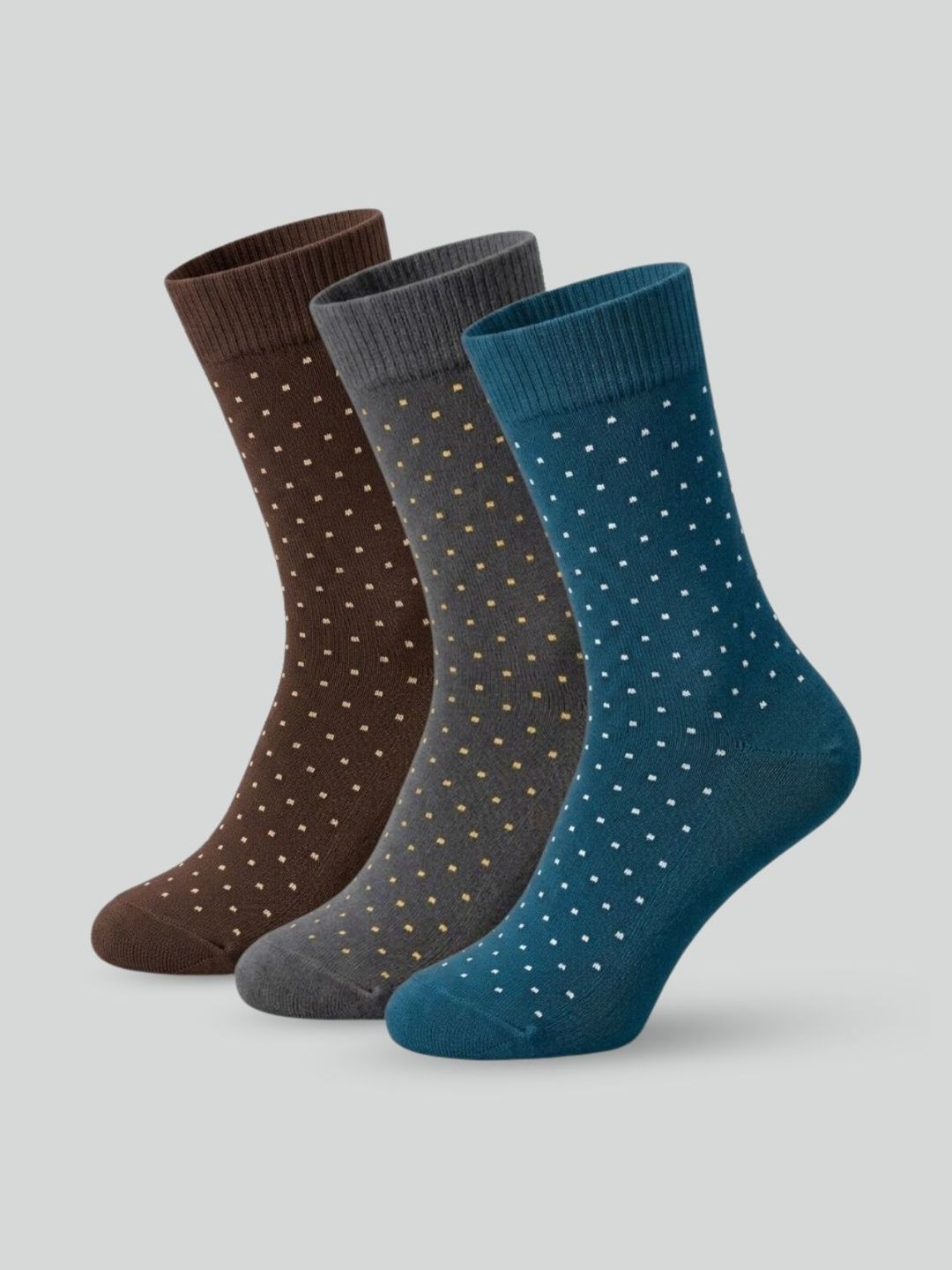 Sockscarving Men Pack of 3 Patterned Calf Length Socks