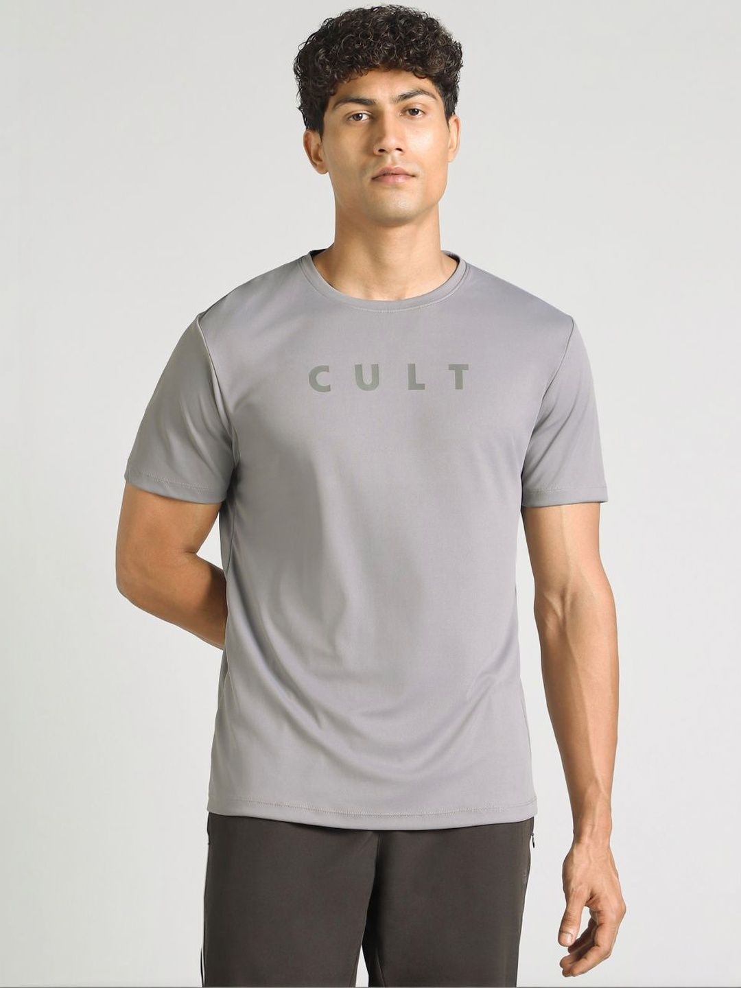 CULT Men's Grey All Day Training T-shirt