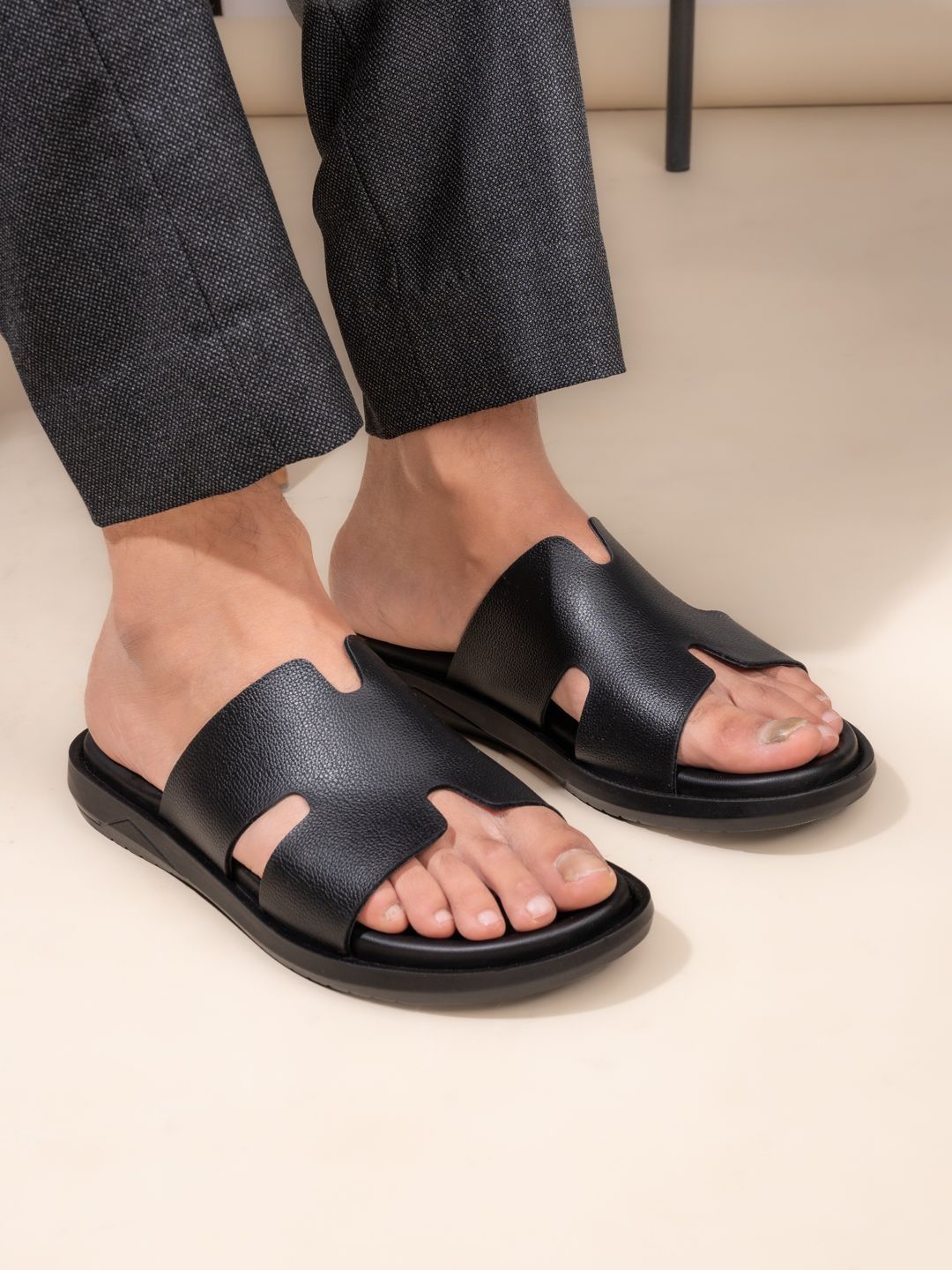 Men Slip-On Comfort Sandals House of Pataudi Men Slip-On Comfort Sandals